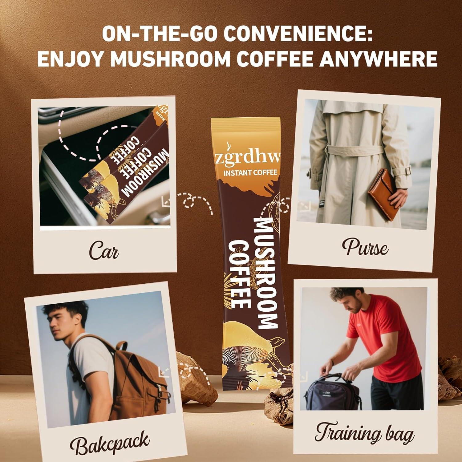 Café Orgánico de Champiñones ZGRDHW Instantáneo 30 Porciones