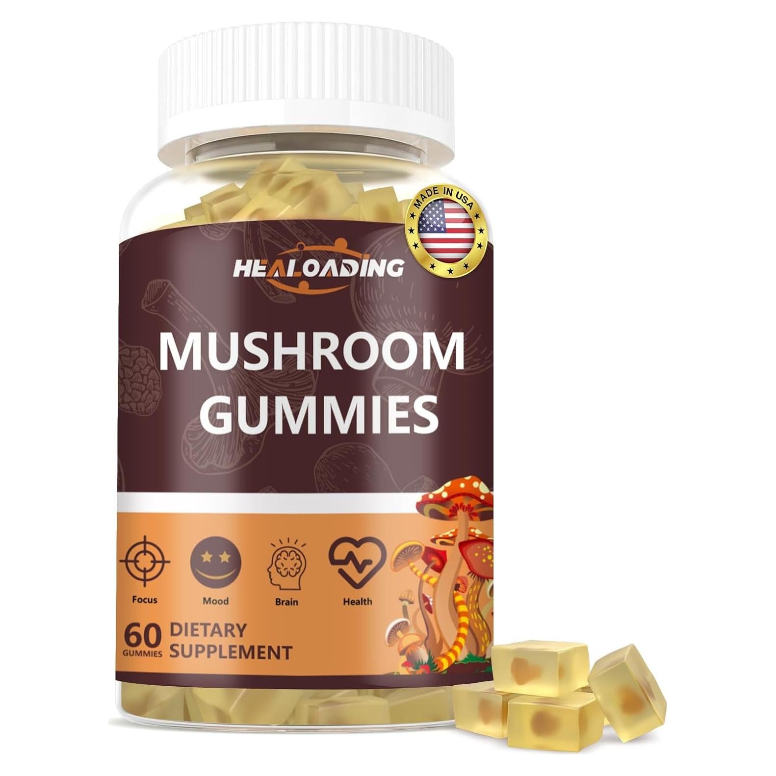 Gomitas Funcionales HEALOADING 60g - 10 Champiñones Veganas