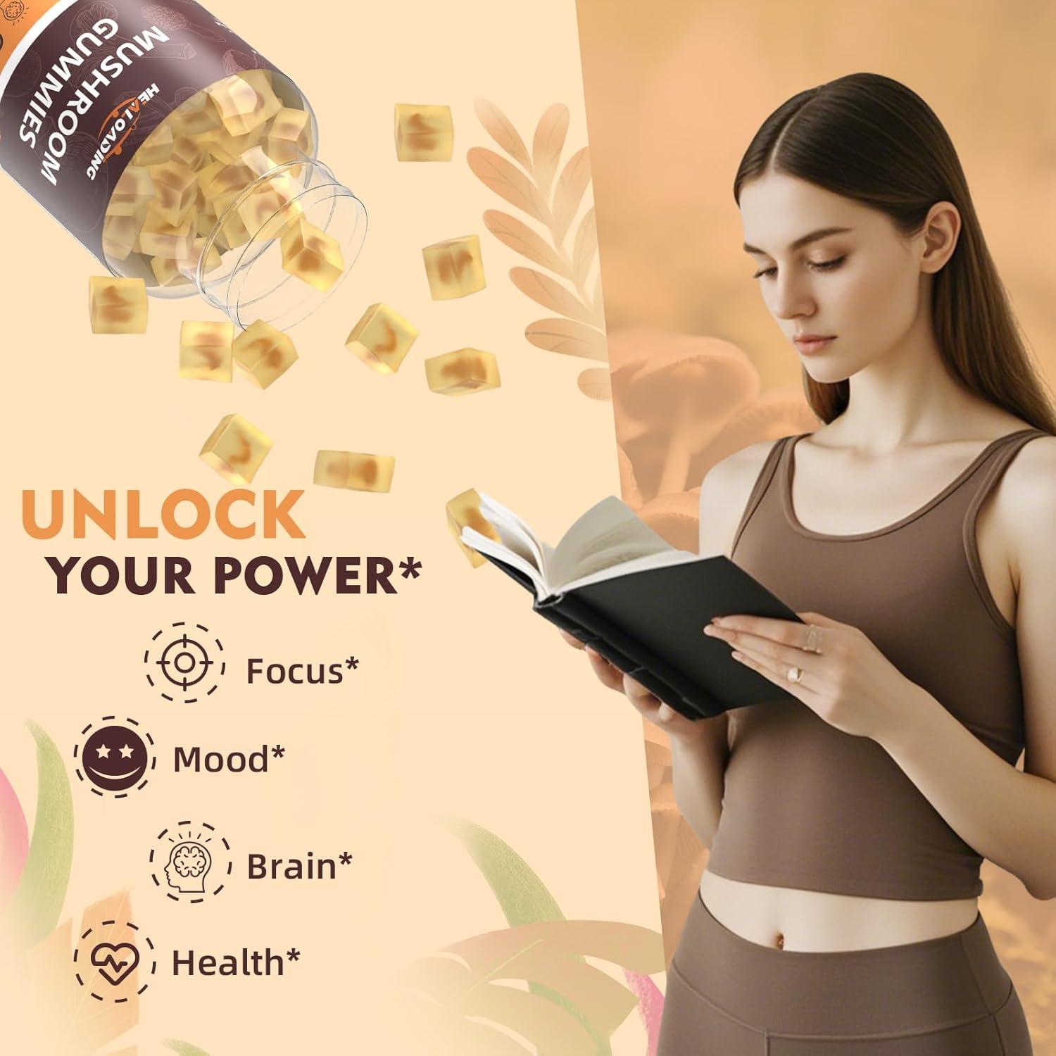 Gomitas Funcionales HEALOADING 60g - 10 Champiñones Veganas