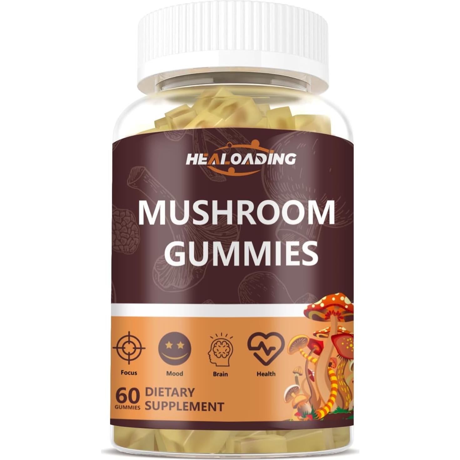 Gomitas Funcionales HEALOADING 60g - 10 Champiñones Veganas