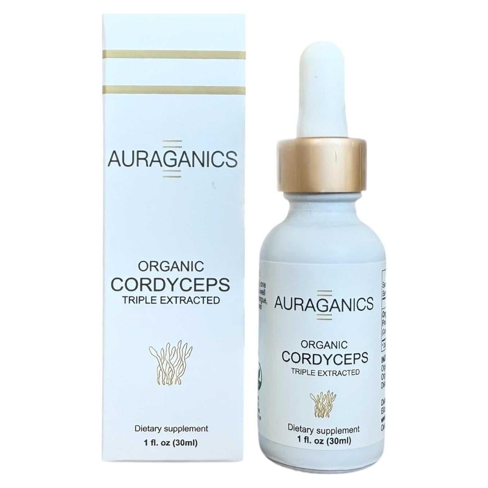 Tintura de Hongo Cordyceps Orgánico Auraganics 30ml - Energía y Vitalidad