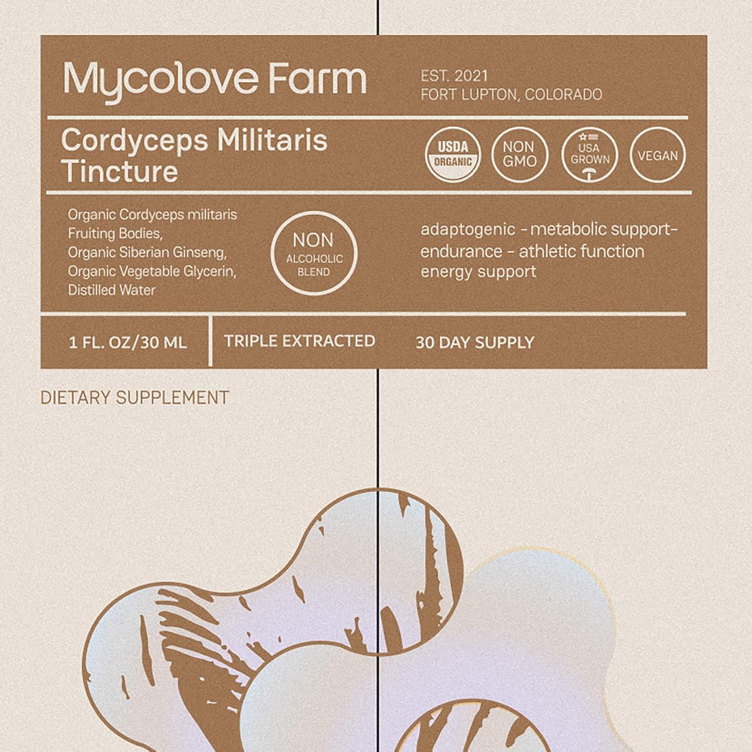 Tintura Orgánica de Cordyceps Militaris y Ginseng Siberiano Mycolove