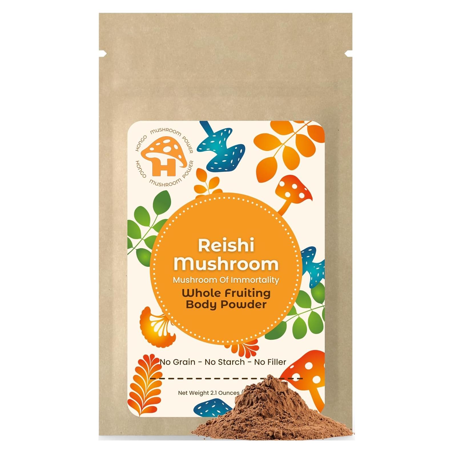 Polvo de Hongo Reishi Hongo Tea 60g - Cuerpo Fructífero Vegano