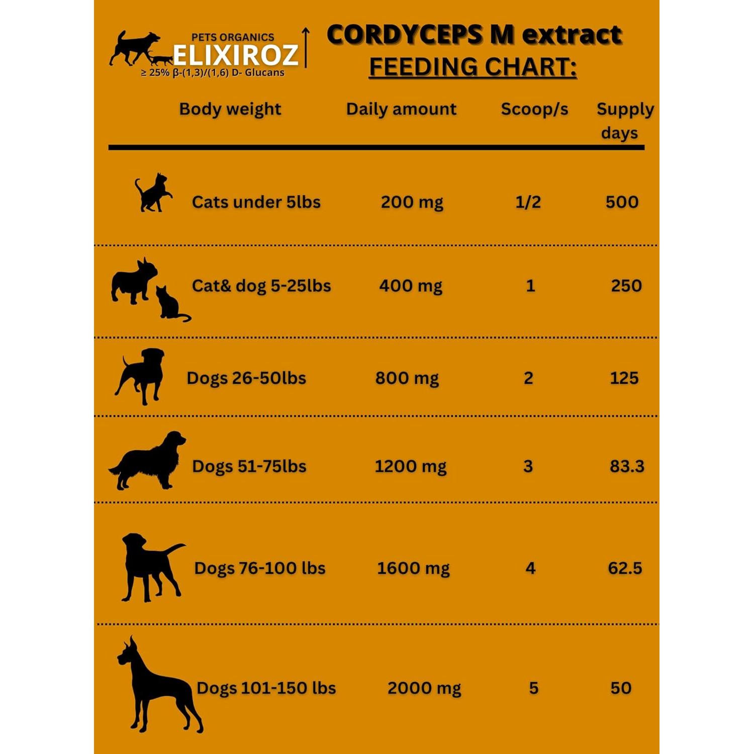 Cordyceps Militaris Pura >25% β-Glucanos 100g - Suplemento para Mascotas