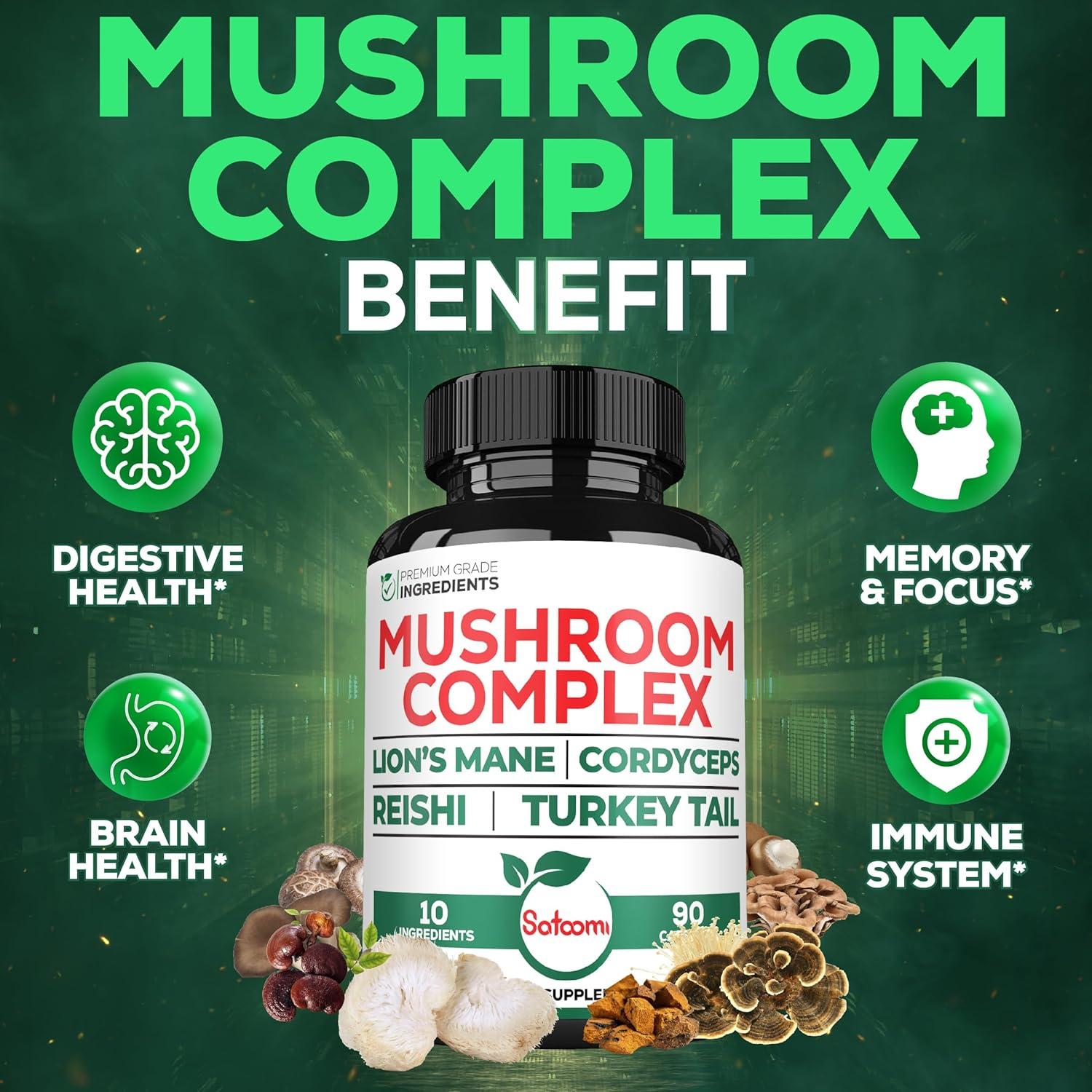 Suplemento Satoomi Melena de León 90 Cápsulas Veganas 3 Meses