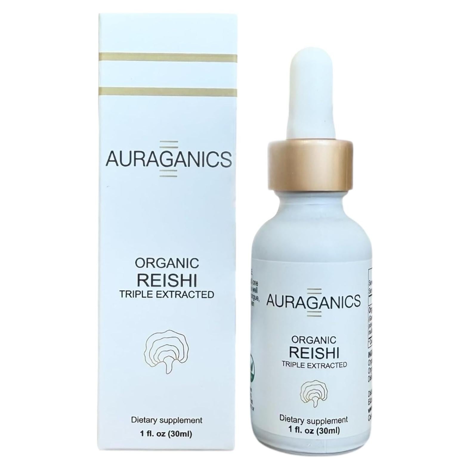 Tintura de Hongo Reishi Orgánico Auraganics 90g - Estrés y Sueño