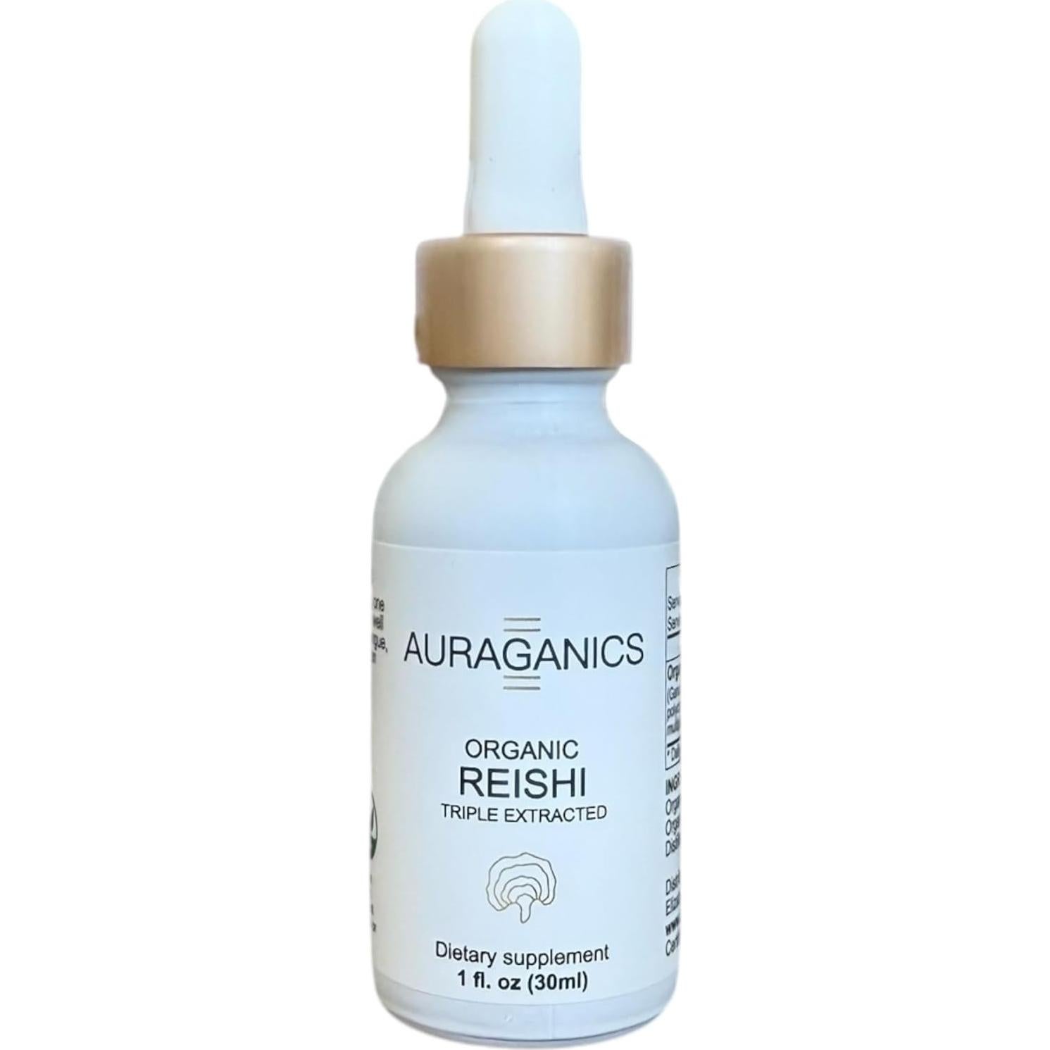 Tintura de Hongo Reishi Orgánico Auraganics 90g - Estrés y Sueño