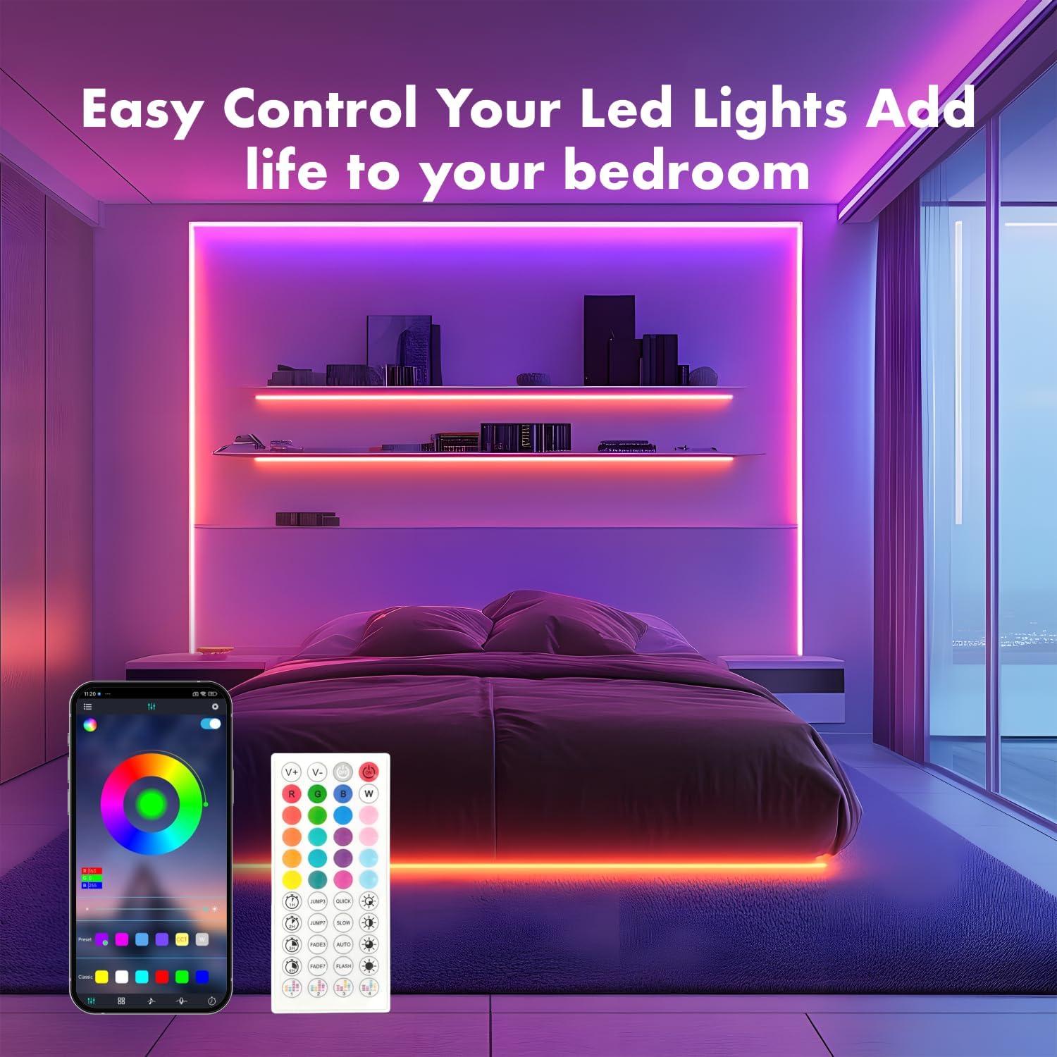 Luces LED Neón RGB JIAMEI 6,1m Control App y Remoto