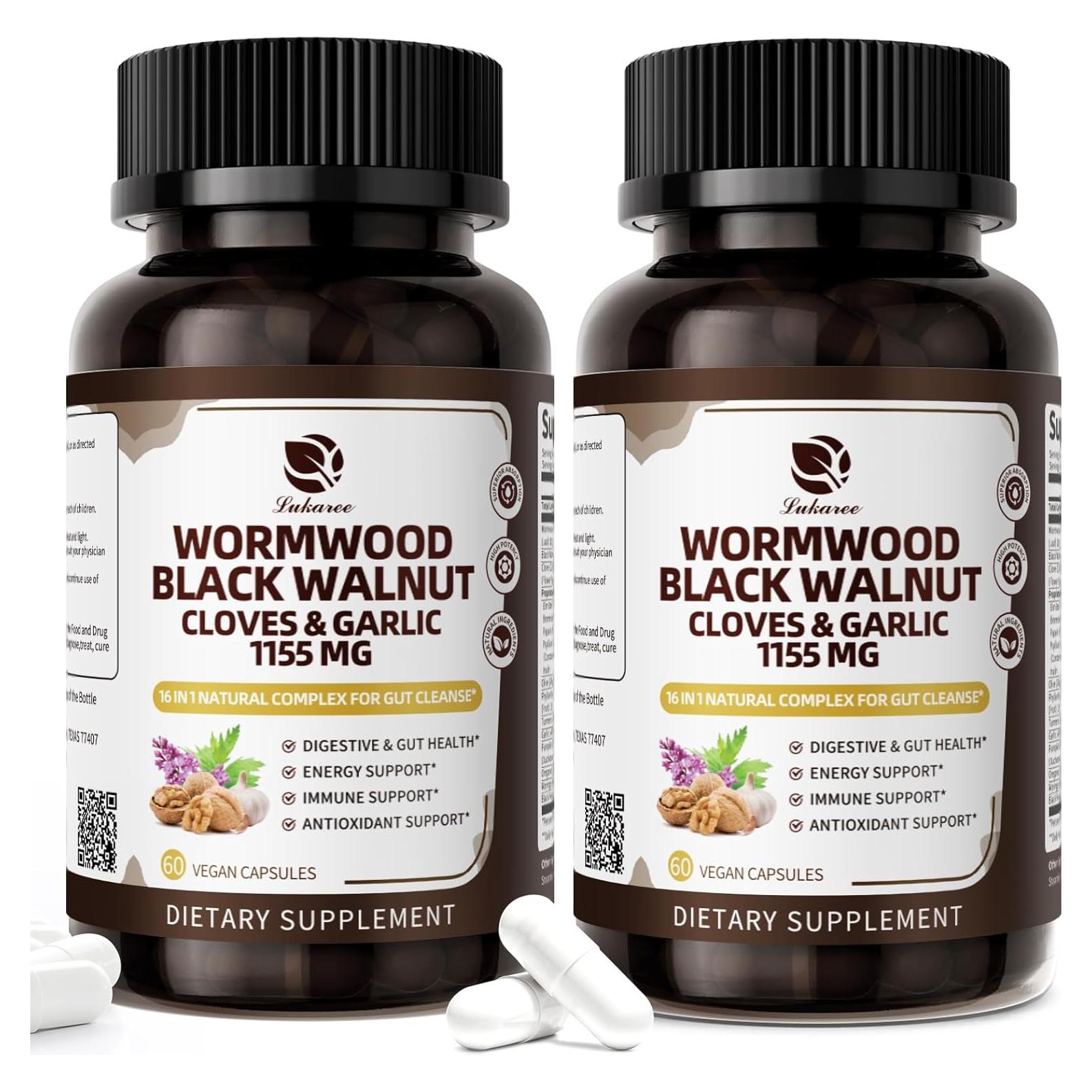 Lukaree 16-en-1 Cápsulas Veganas 1155mg para Salud Digestiva