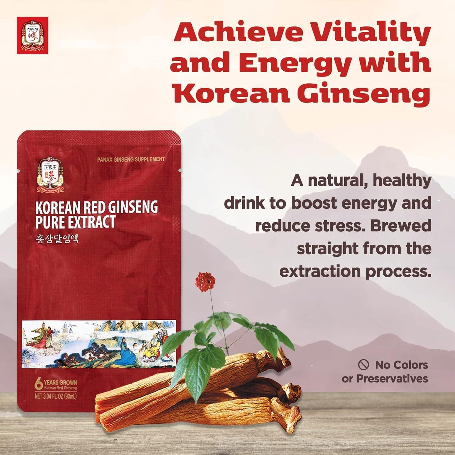 Extracto Puro de Ginseng Rojo Coreano CheongKwanJang 30 Unidades