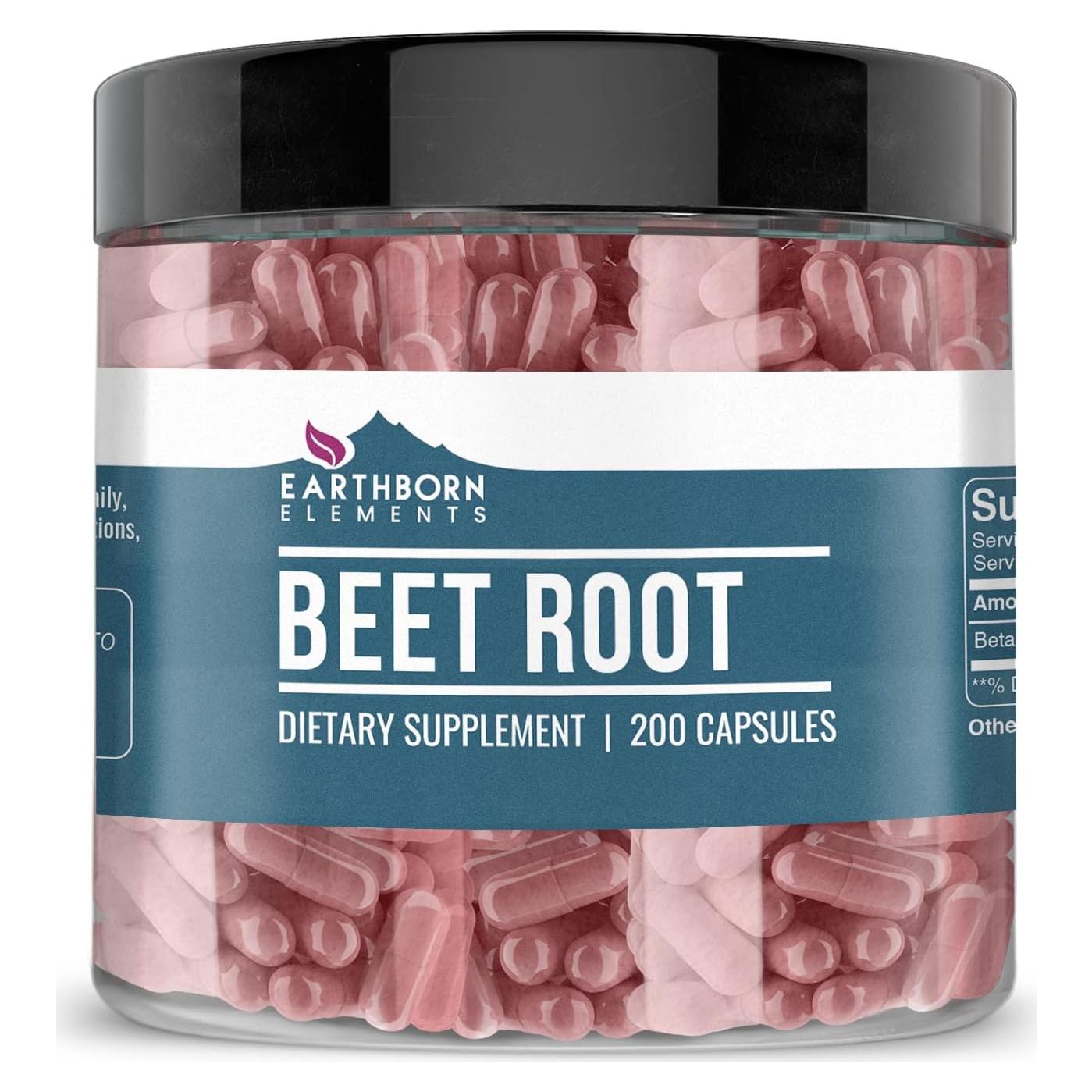 Cápsulas de Raíz de Remolacha Tierra Nacida 200 Unidades