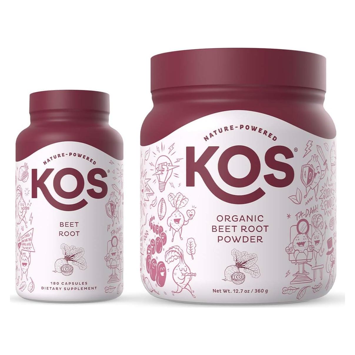 Paquete de Polvo y Cápsulas de Raíz de Remolacha KOS 360g