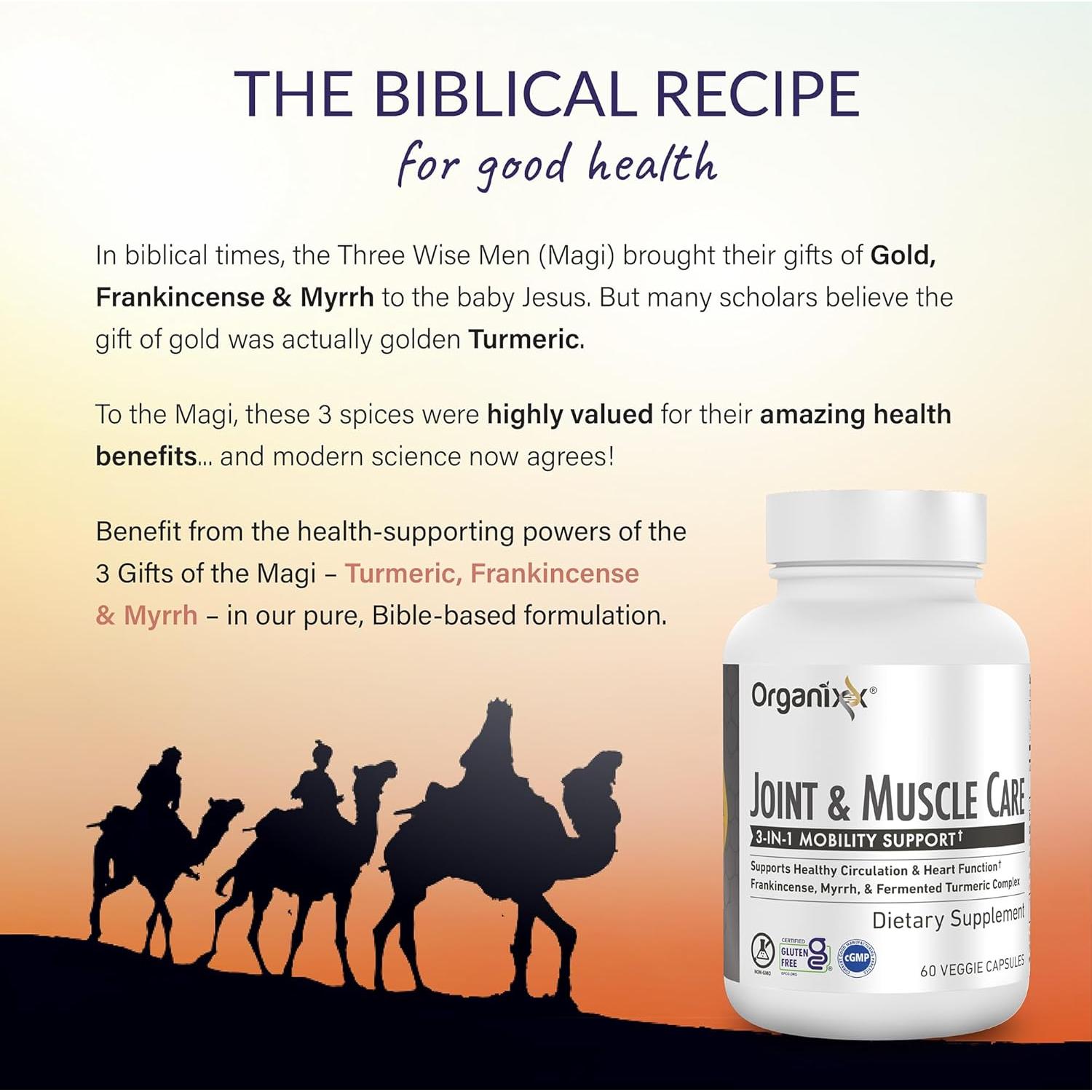 Suplemento Orgánico de Cúrcuma Organixx 60 Cápsulas 3-en-1