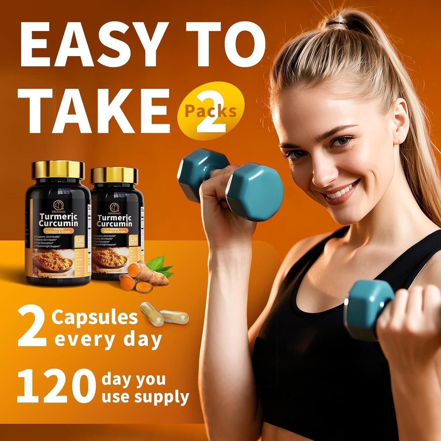 Suplemento de Cúrcuma 11 en 1 BBEEAAUU - 120 Cápsulas