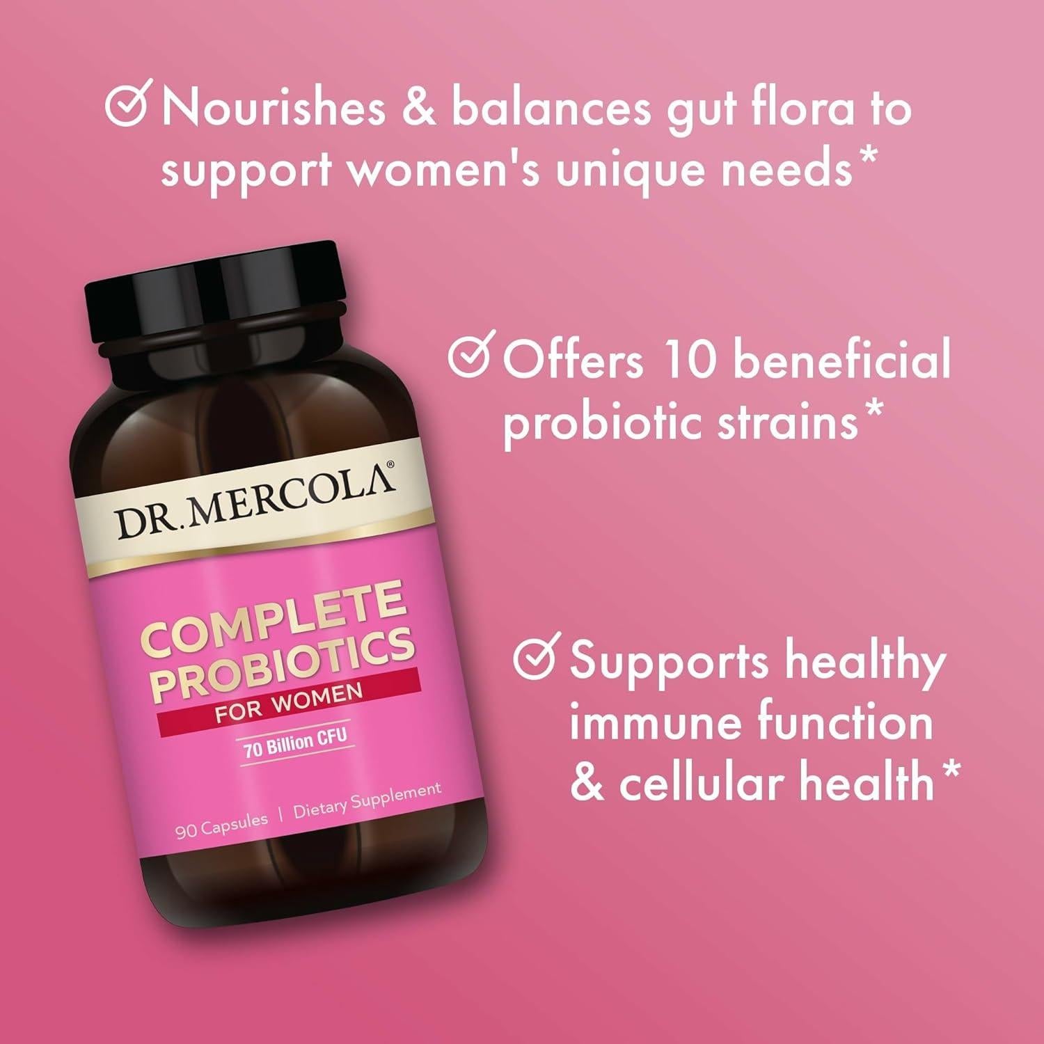 Probioticos Completos para Mujeres Dr. Mercola 90 Cápsulas