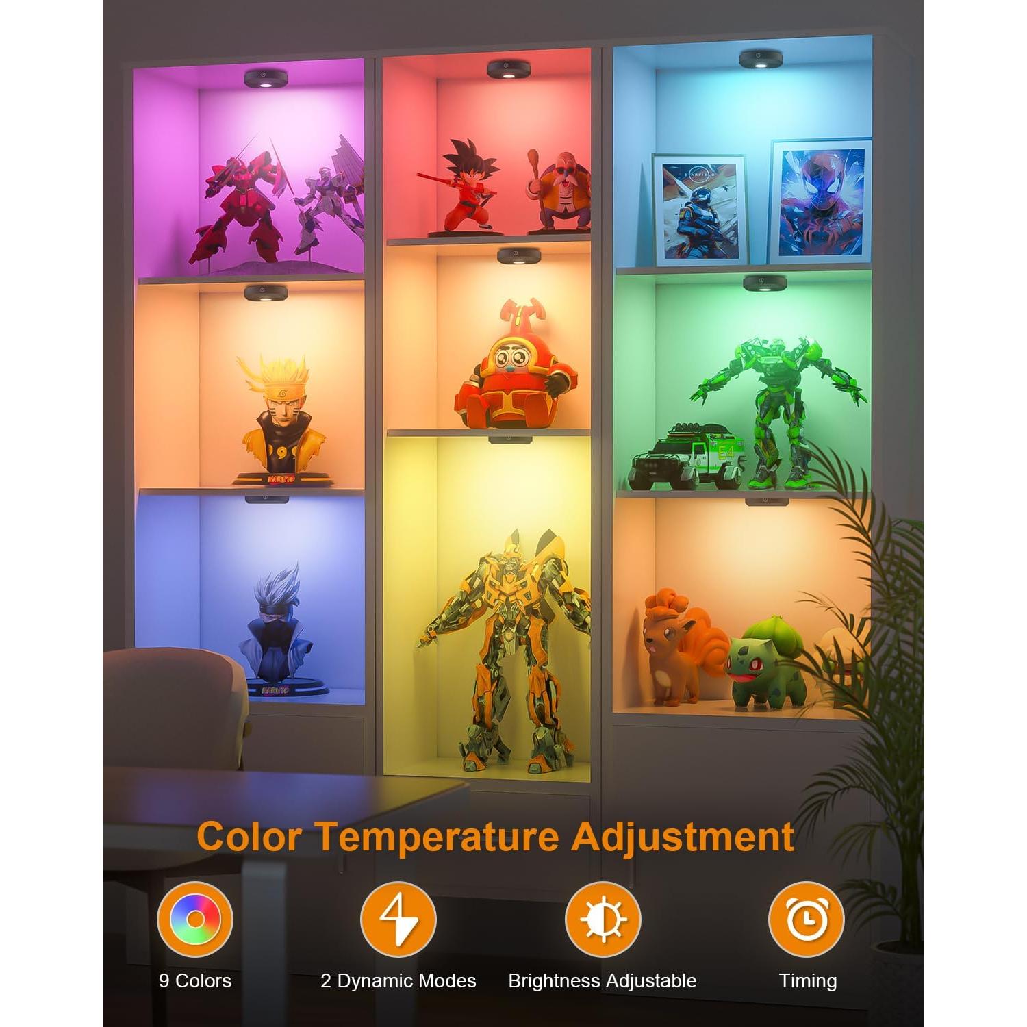 Luces LED RGB WILLED bajo gabinete recargables 3 unidades