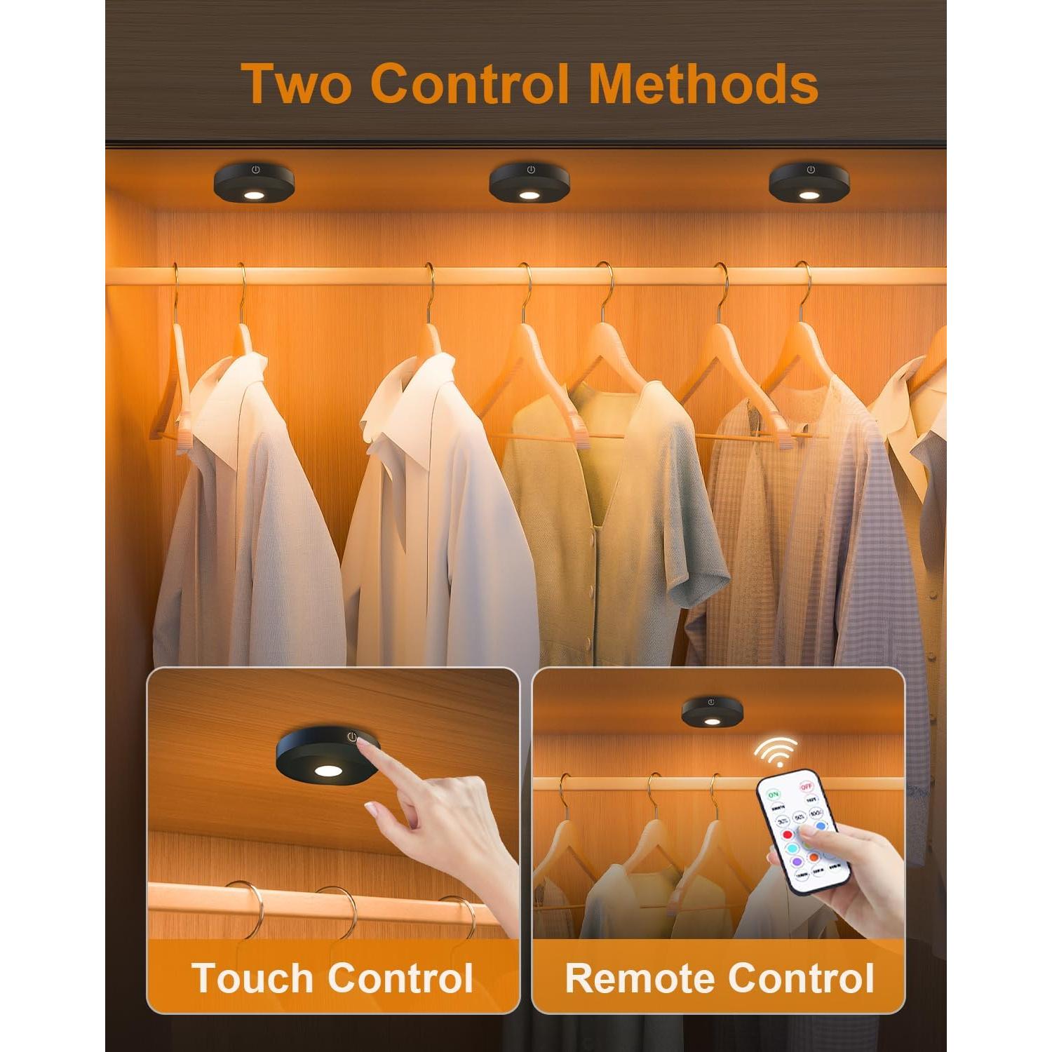 Luces LED RGB WILLED bajo gabinete recargables 3 unidades