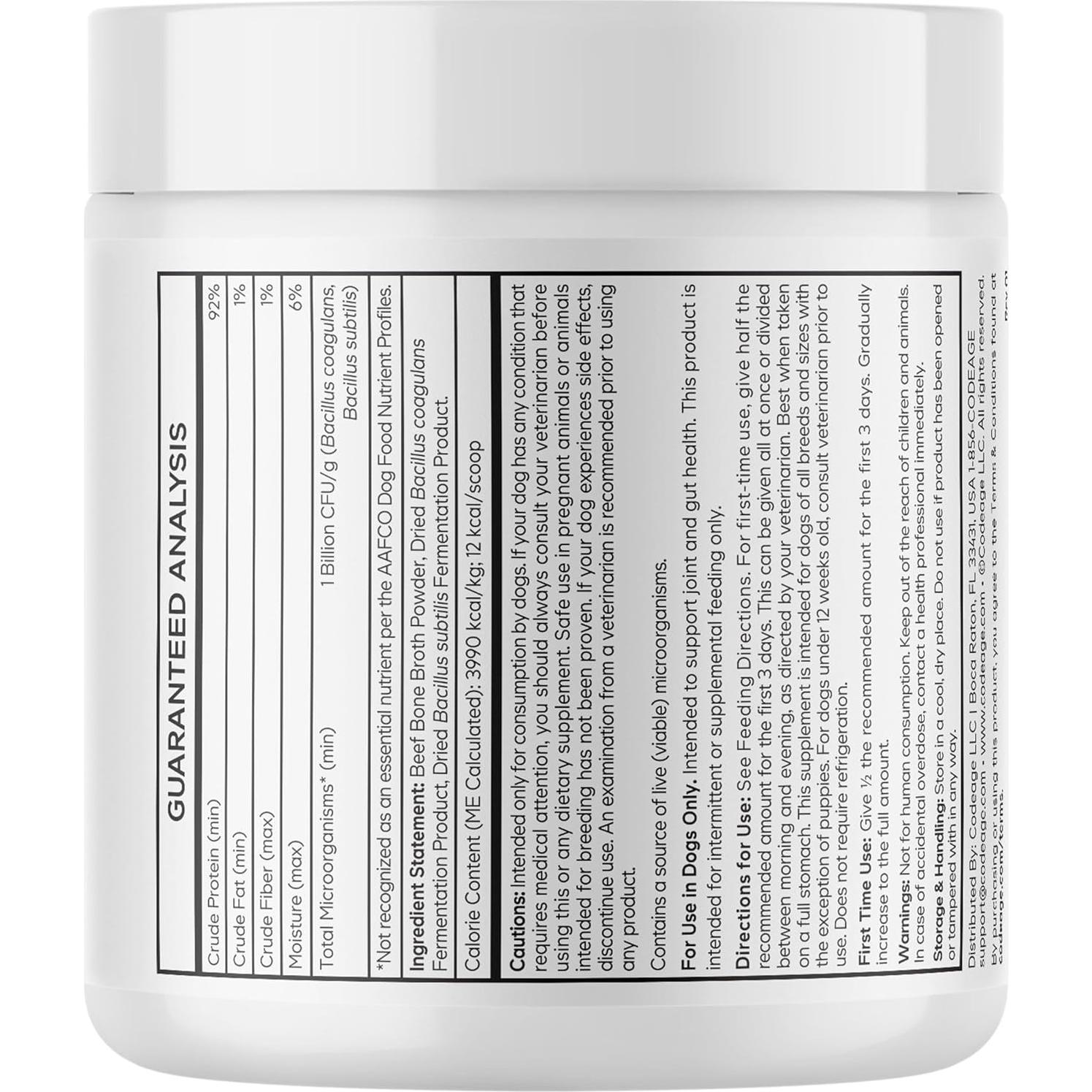 Suplemento en polvo de caldo de hueso de res DNA PET 90g