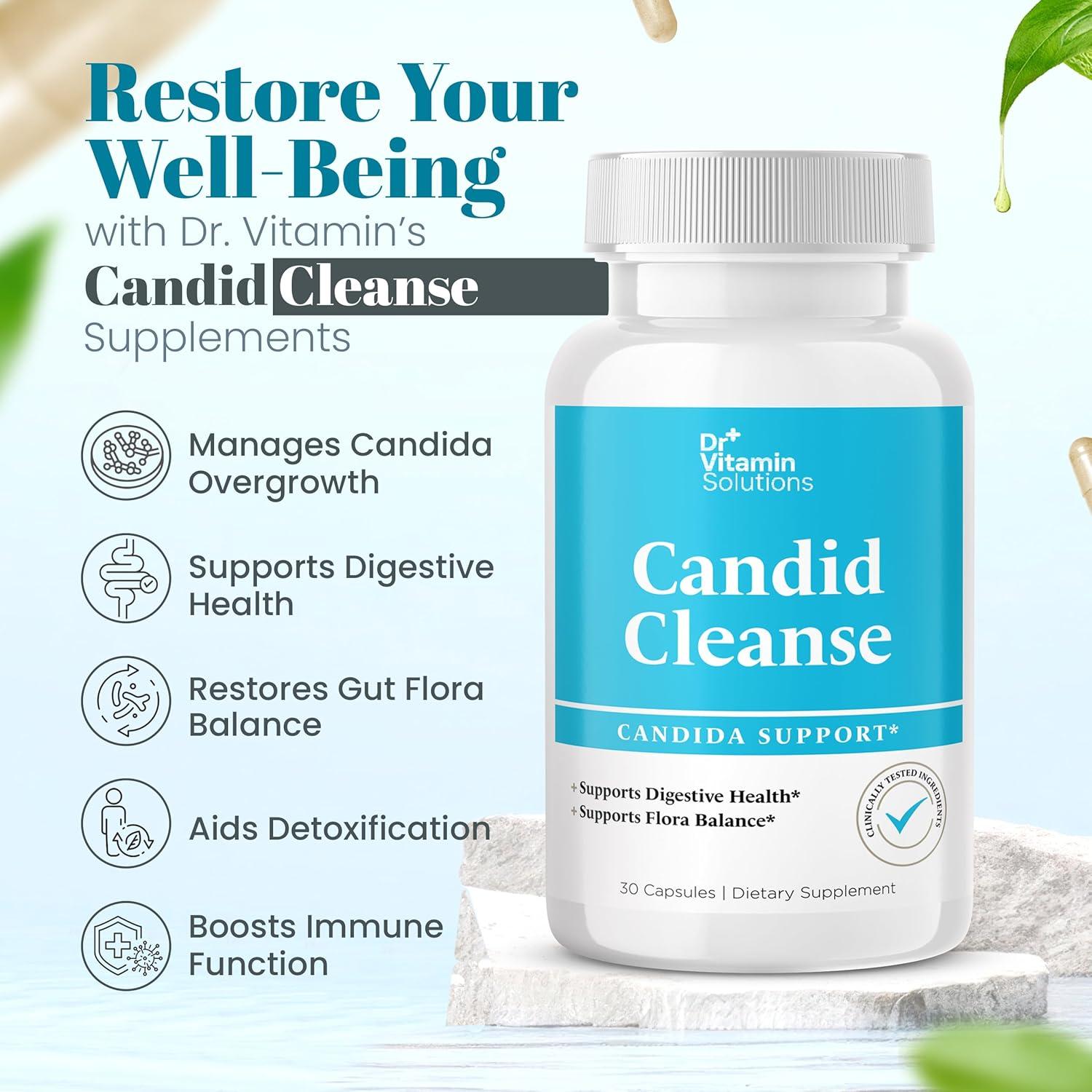 Suplemento Candid Cleanse Dr. Vitamin 30 Cápsulas Salud Digestiva