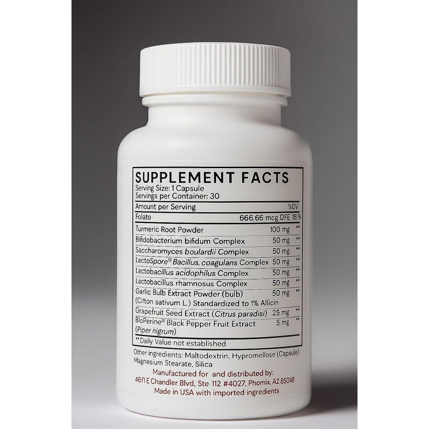 Probióticos con Cúrcuma 100 mg - Ever Vitaessentials - 30 cápsulas