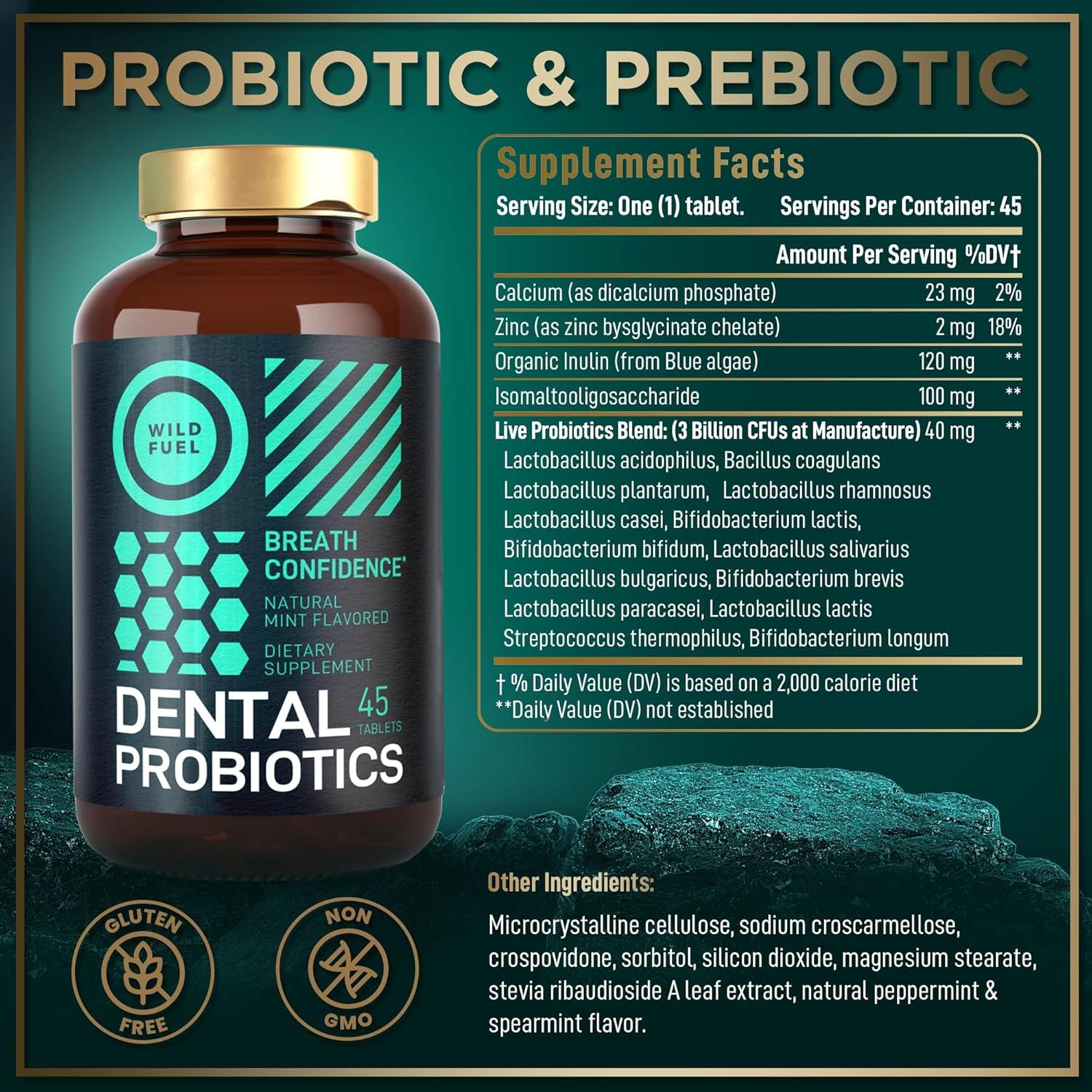 Probioticos Dentales Wild Fuel 90 Tabletas Lactobacillus