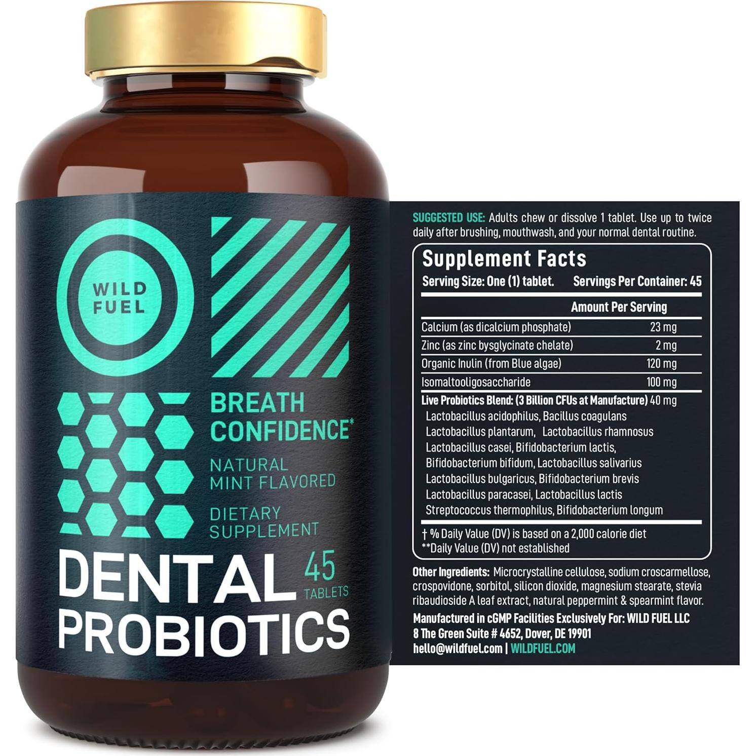 Probioticos Dentales Wild Fuel 90 Tabletas Lactobacillus