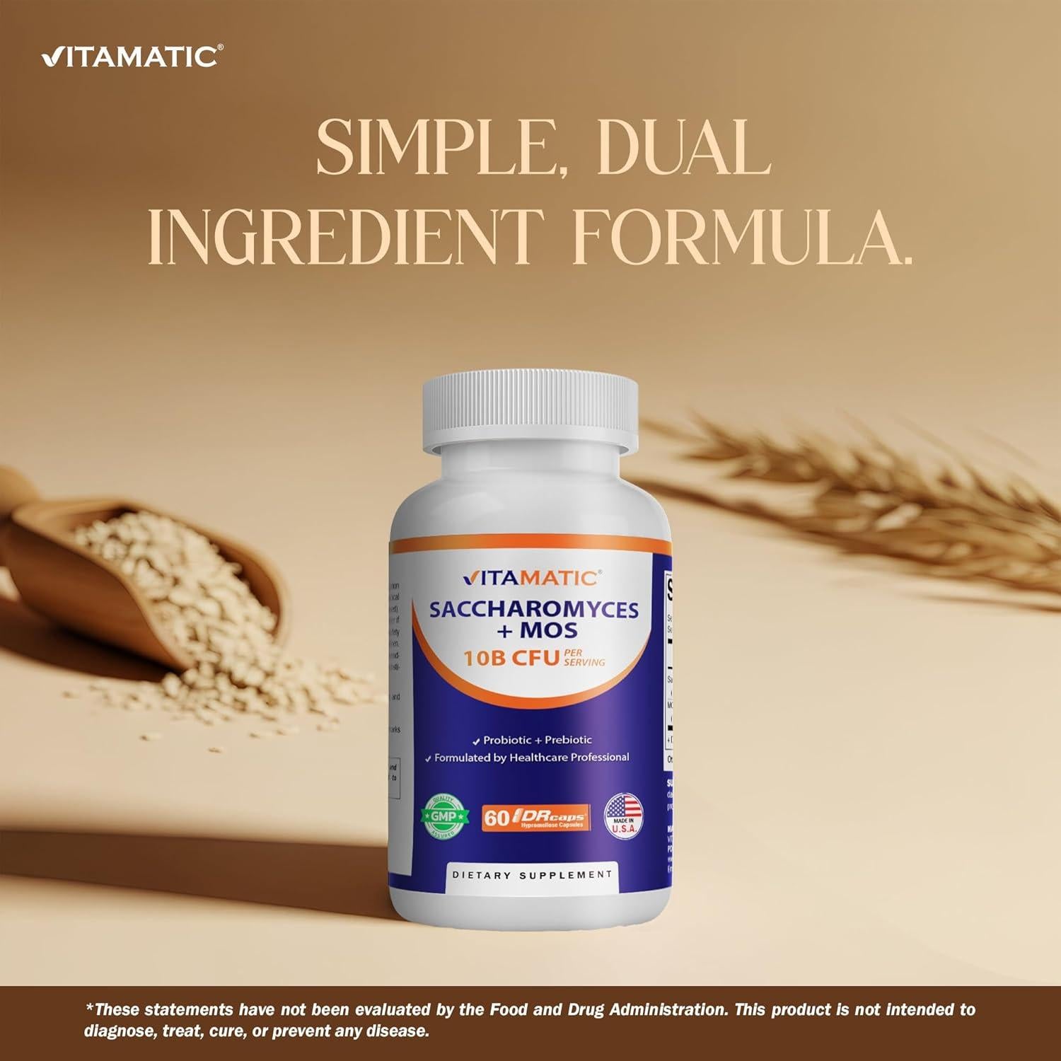 Vitamatic Probiotico Saccharomyces Boulardii 300 mg 60 Cápsulas