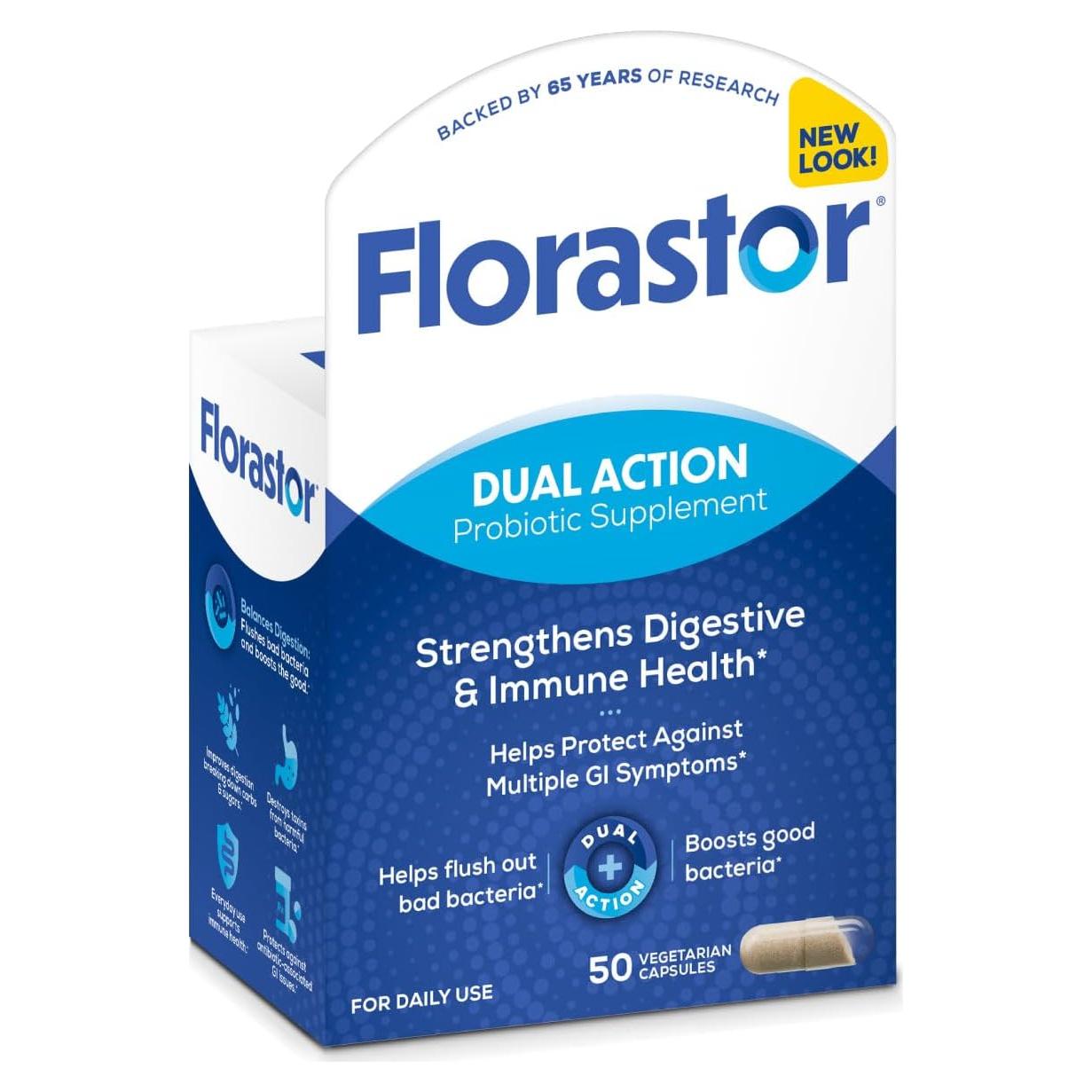 Suplemento Probiotico Florastor 60 Cápsulas 132.5g