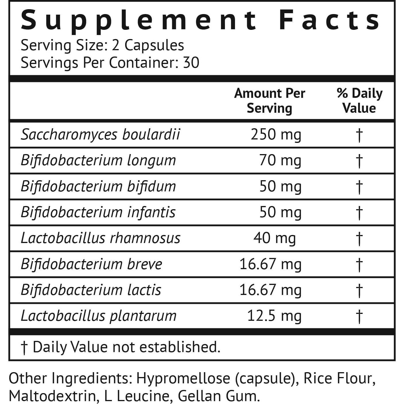 Probioticos VitaMonk Bajos en Histamina 60 Cápsulas 45 Mil Millones