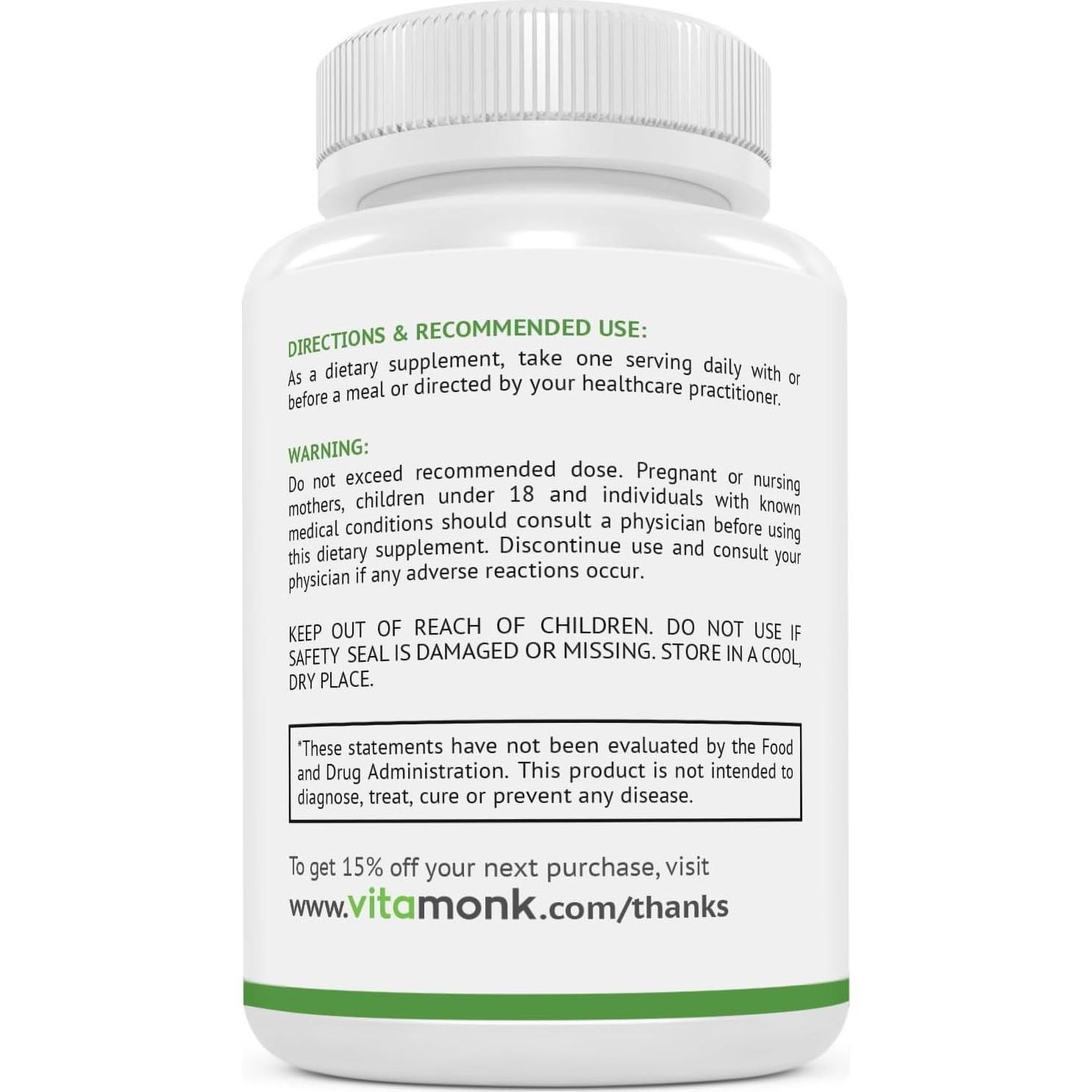 Probioticos VitaMonk Bajos en Histamina 60 Cápsulas 45 Mil Millones