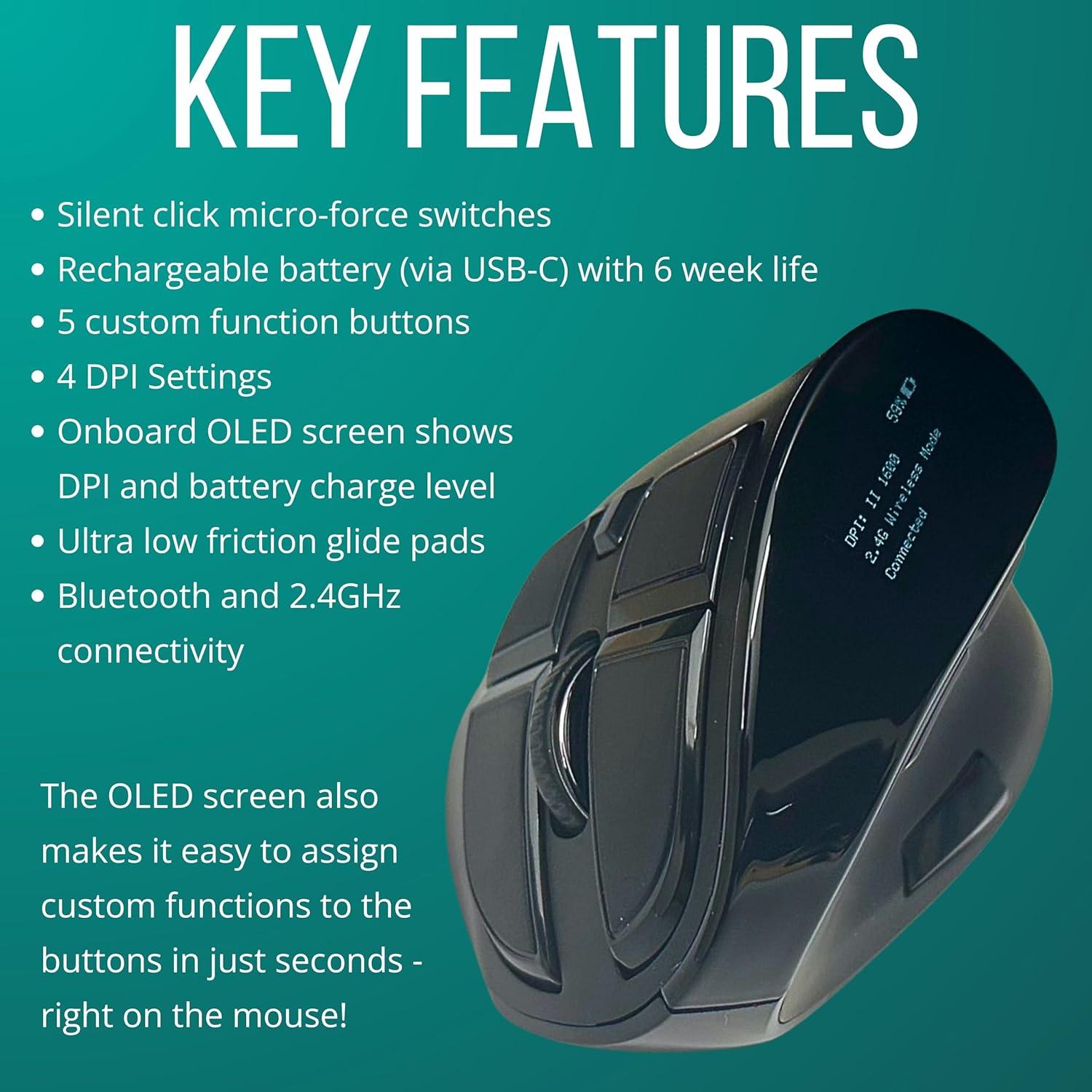 Ratón Vertical Ergonómico Ergodriven 14001 Inalámbrico