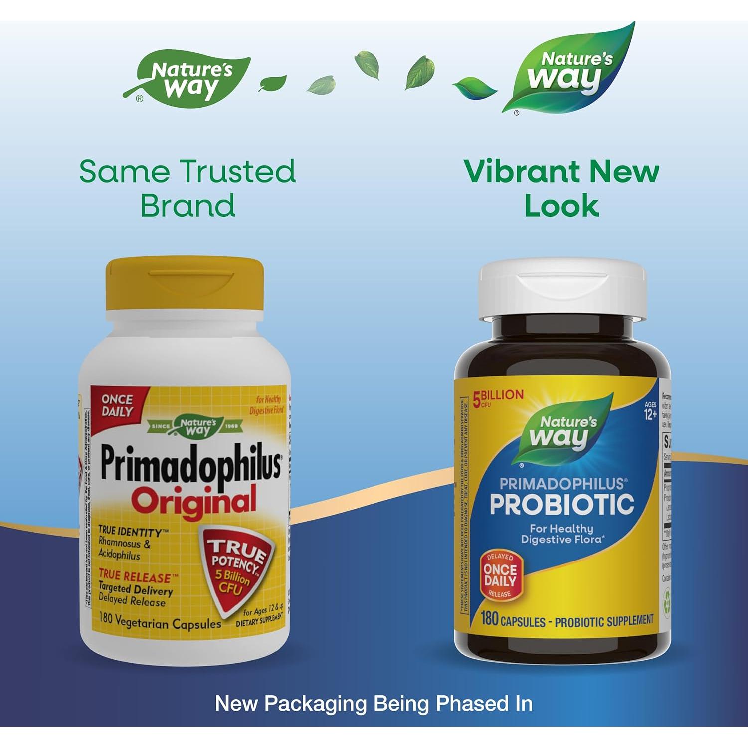 Probiotico Primadophilus Nature's Way 180 Cápsulas 5 Mil Millones CFU