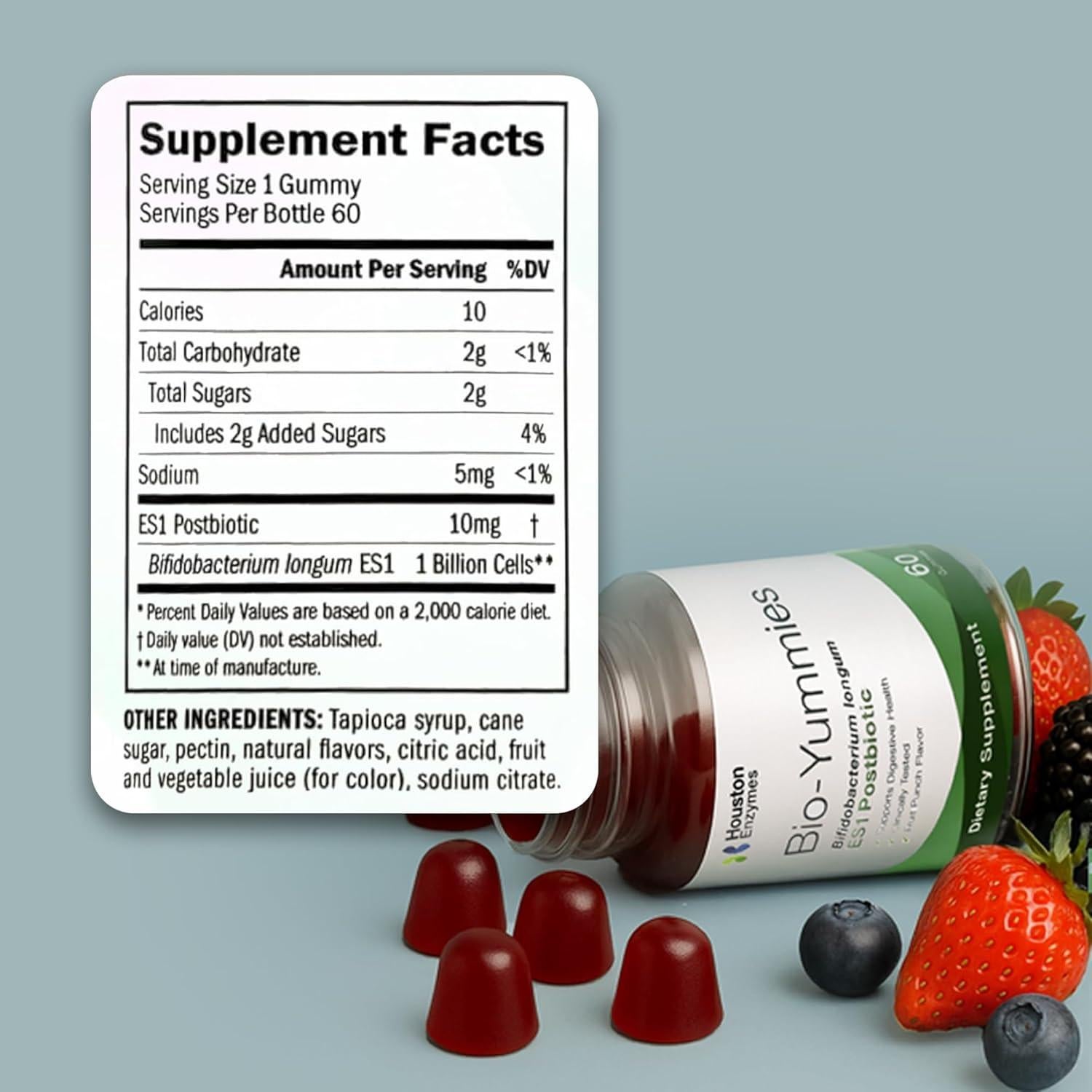 Suplemento Digestivo BioYummies Houston Enzymes 60 Gominolas