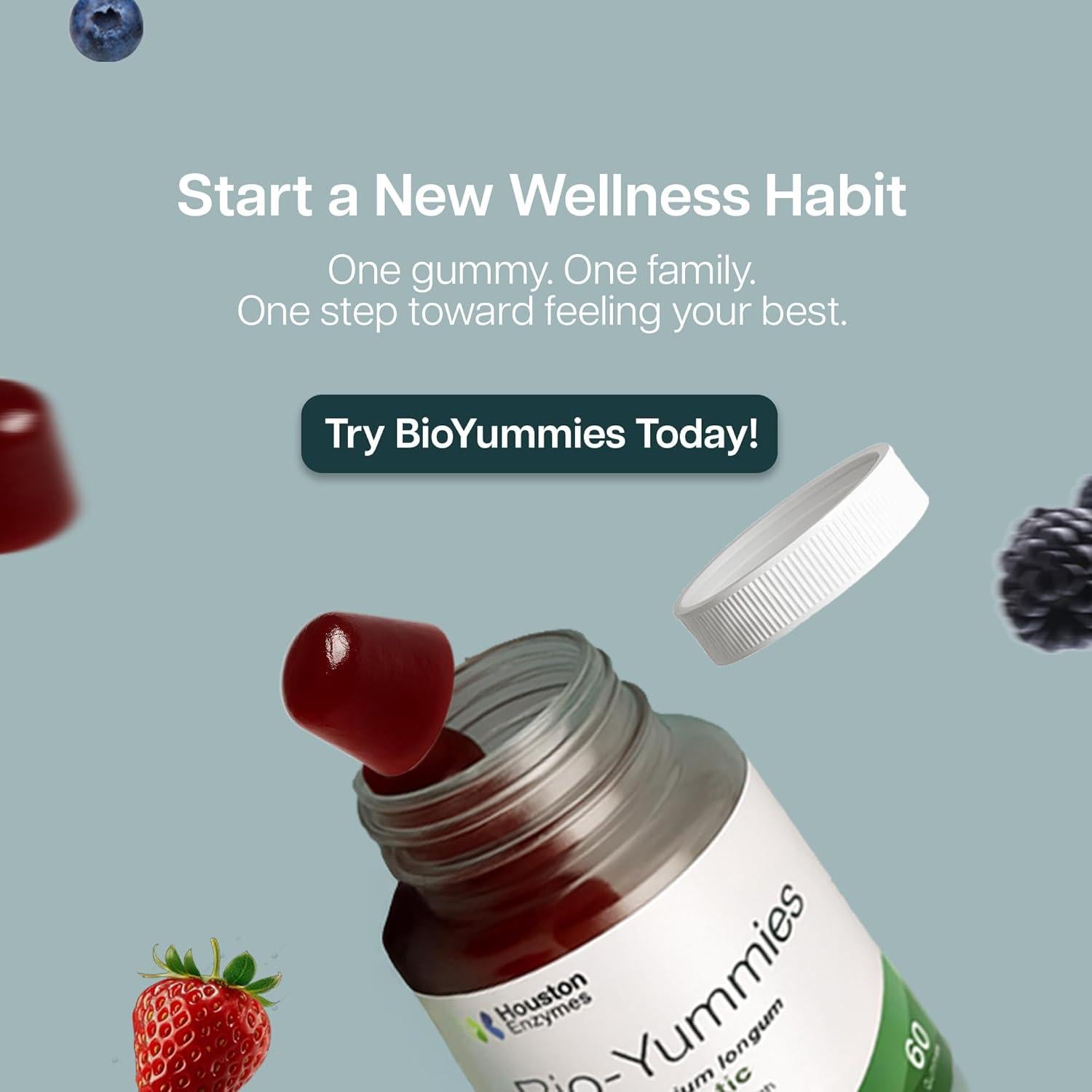 Suplemento Digestivo BioYummies Houston Enzymes 60 Gominolas