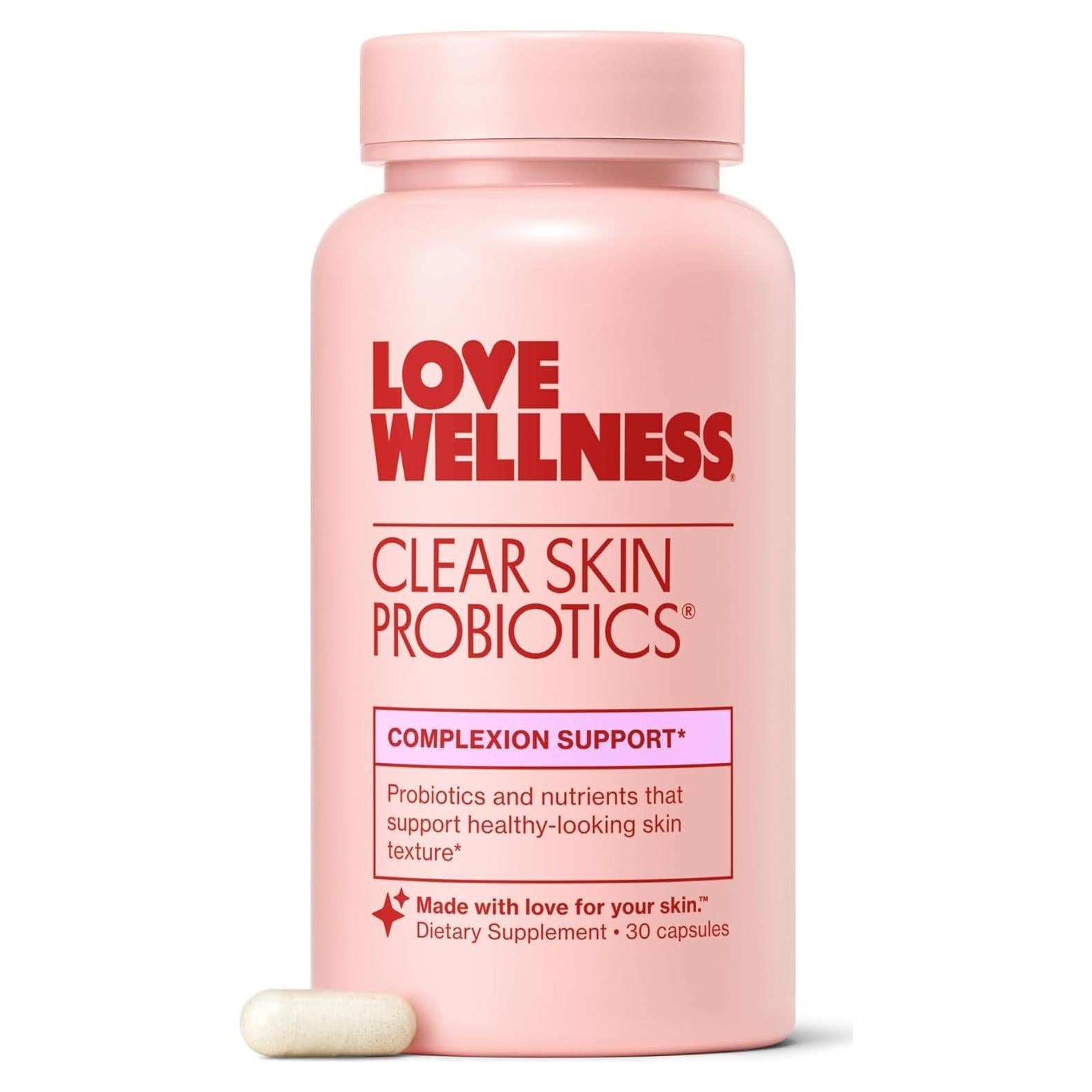 Probioticos Piel Clara Love Wellness 30 Cápsulas - Acné y Poros
