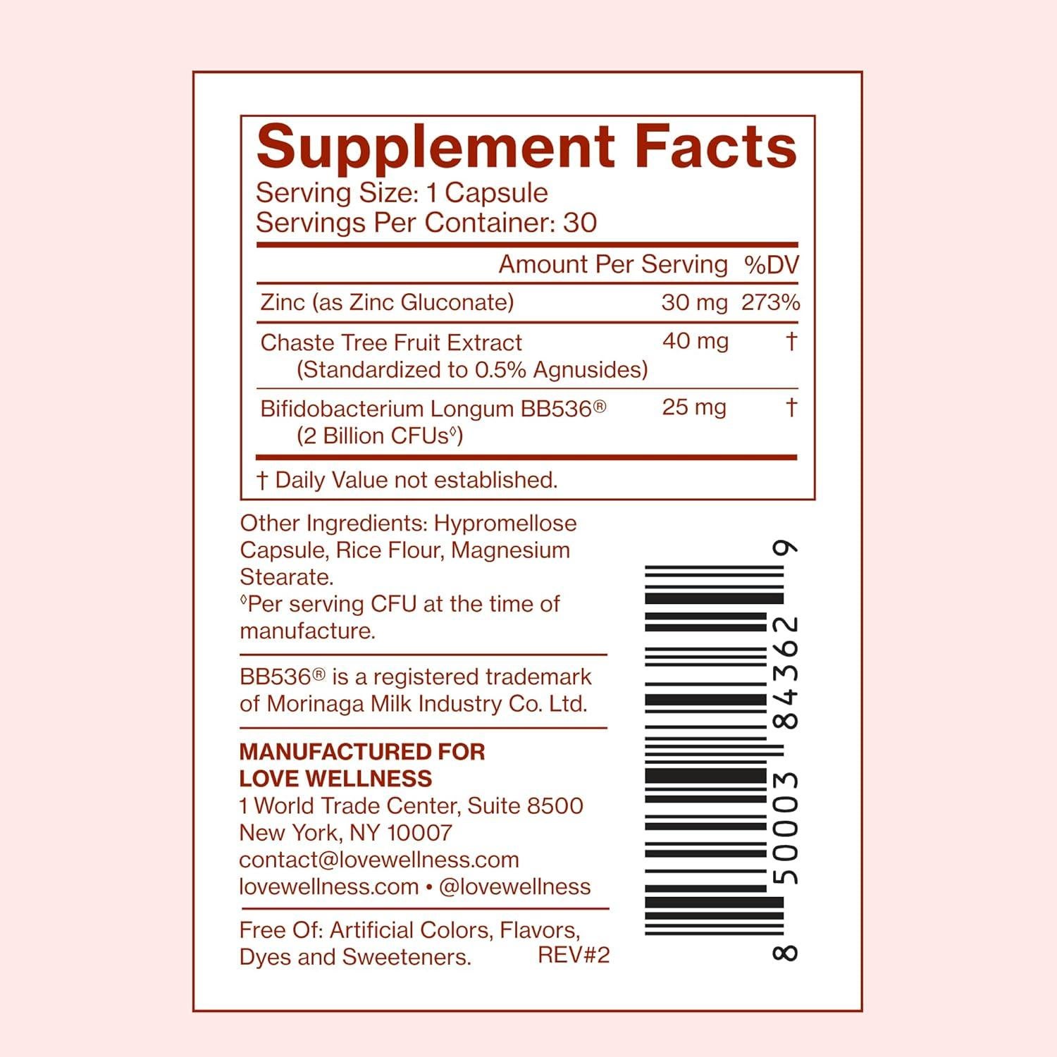 Probioticos Piel Clara Love Wellness 30 Cápsulas - Acné y Poros