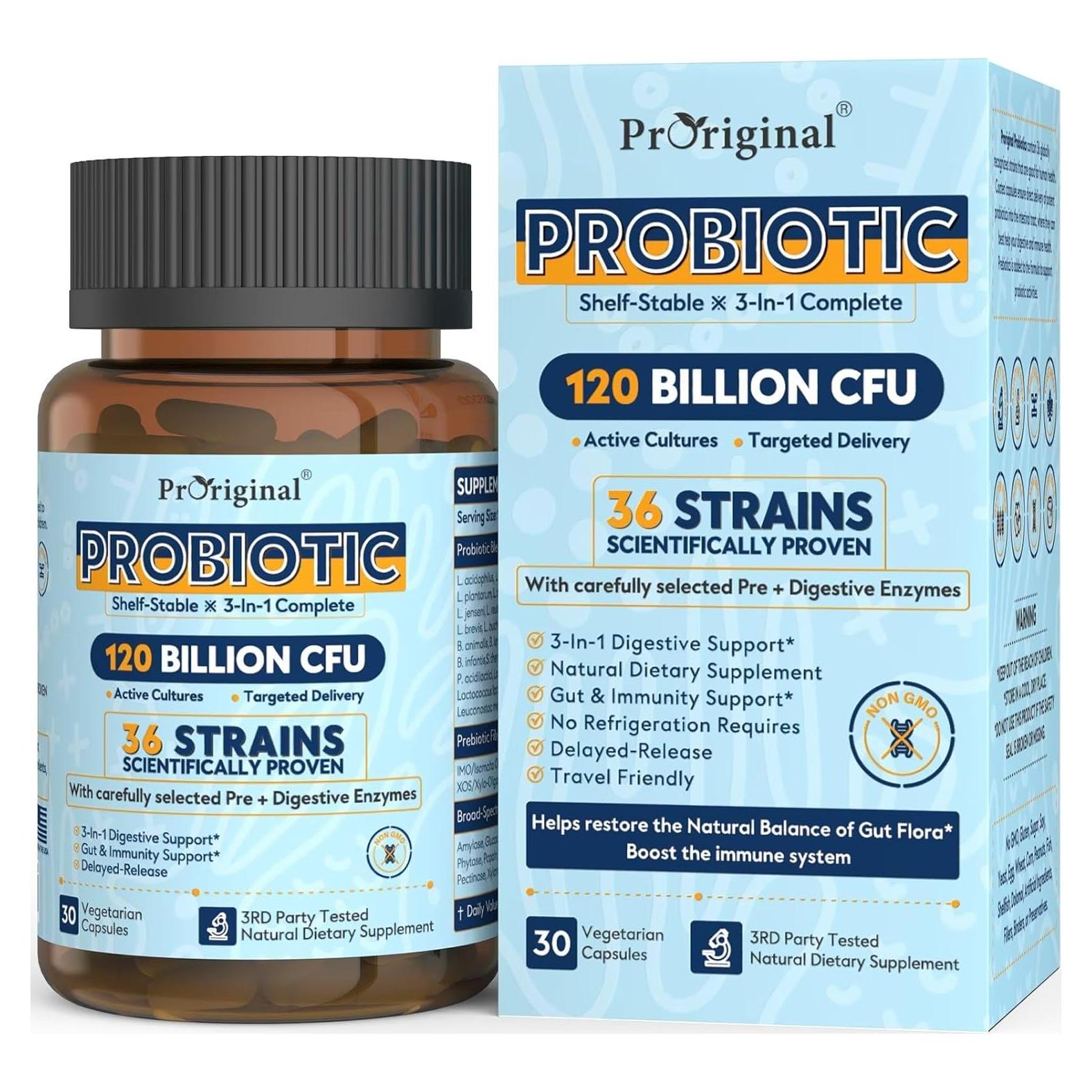 Probioticos Proriginal 120 Mil Millones CFU 30 Cápsulas