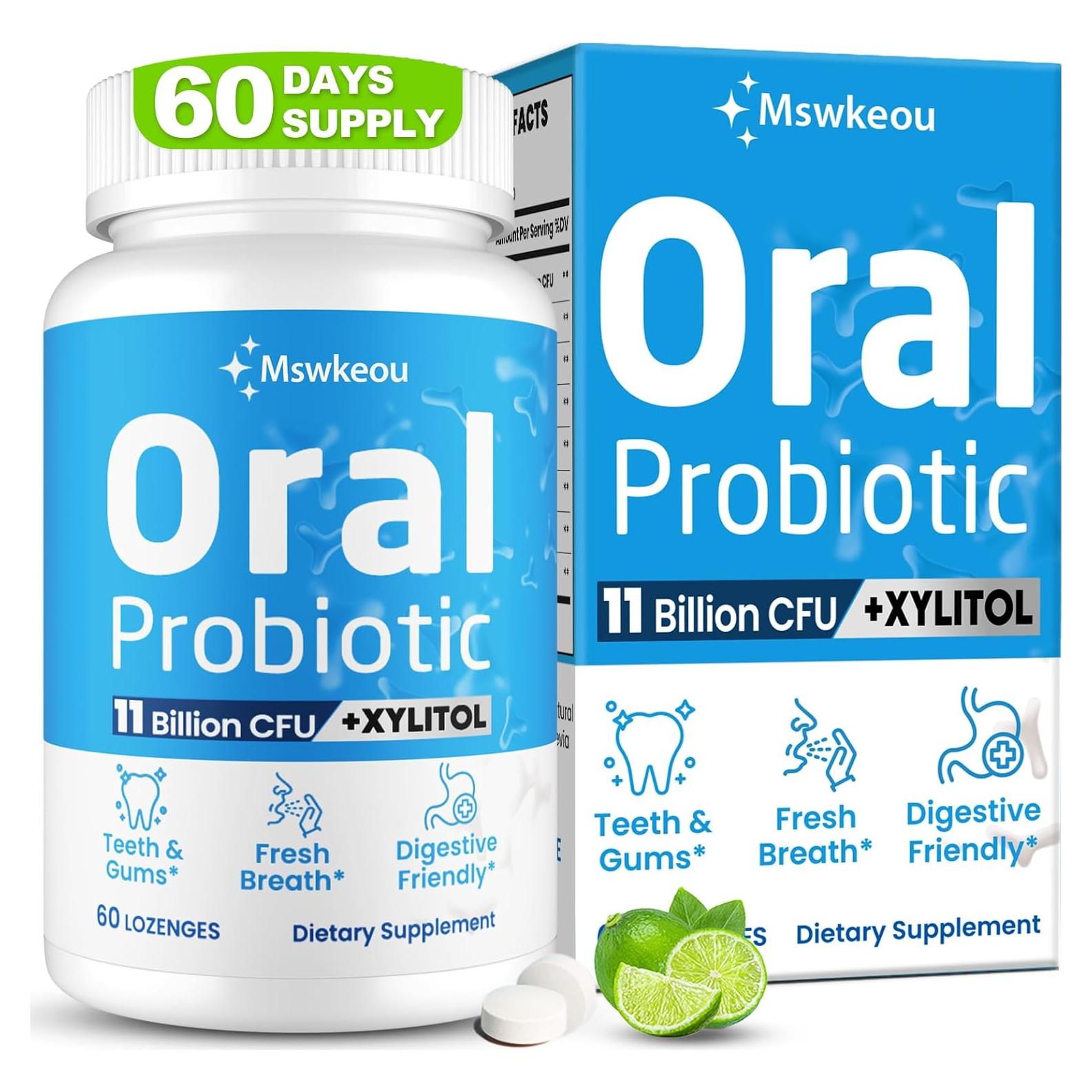 Probioticos Orales Masticables Mswkeou 60 Pastillas 11 Mil Millones CFU