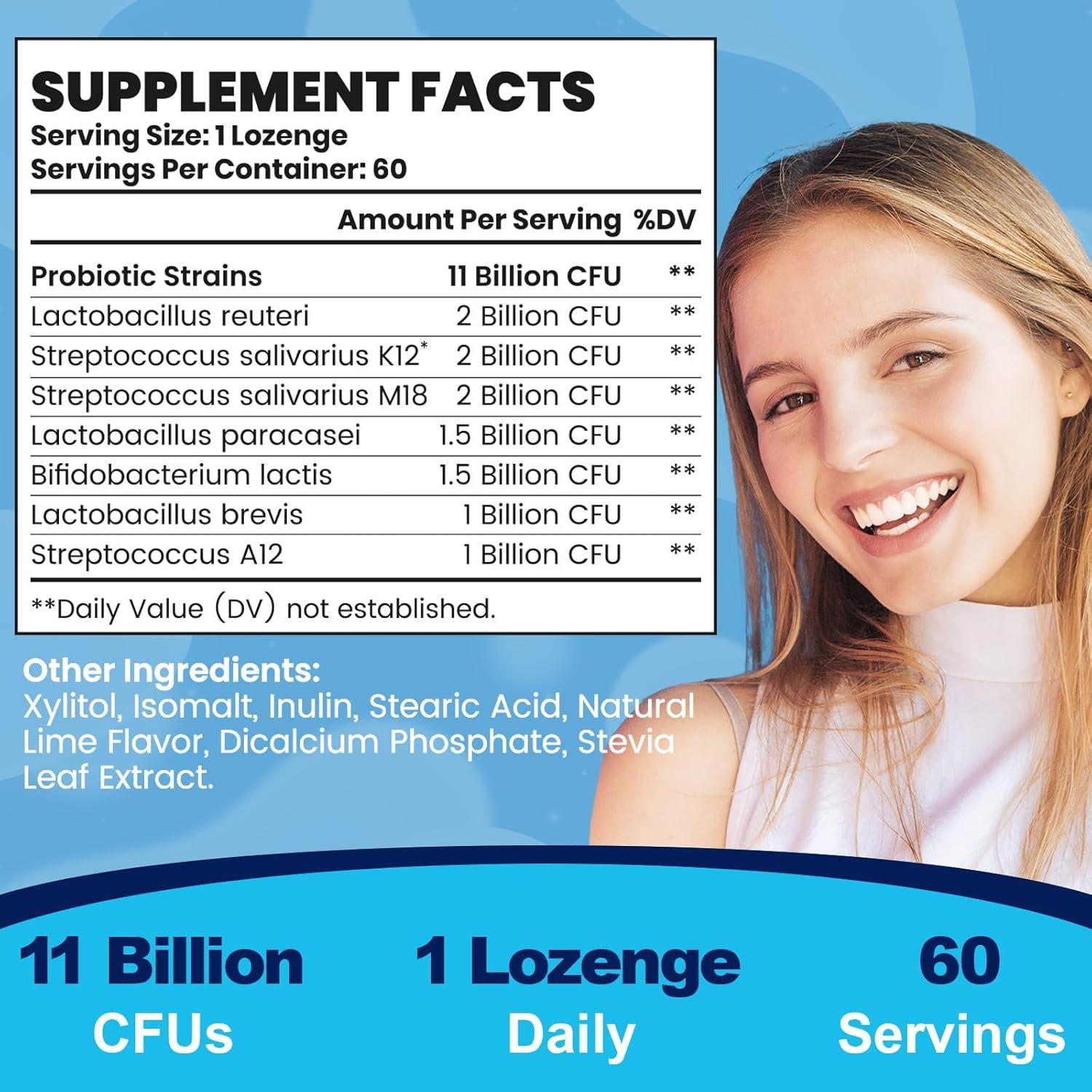 Probioticos Orales Masticables Mswkeou 60 Pastillas 11 Mil Millones CFU