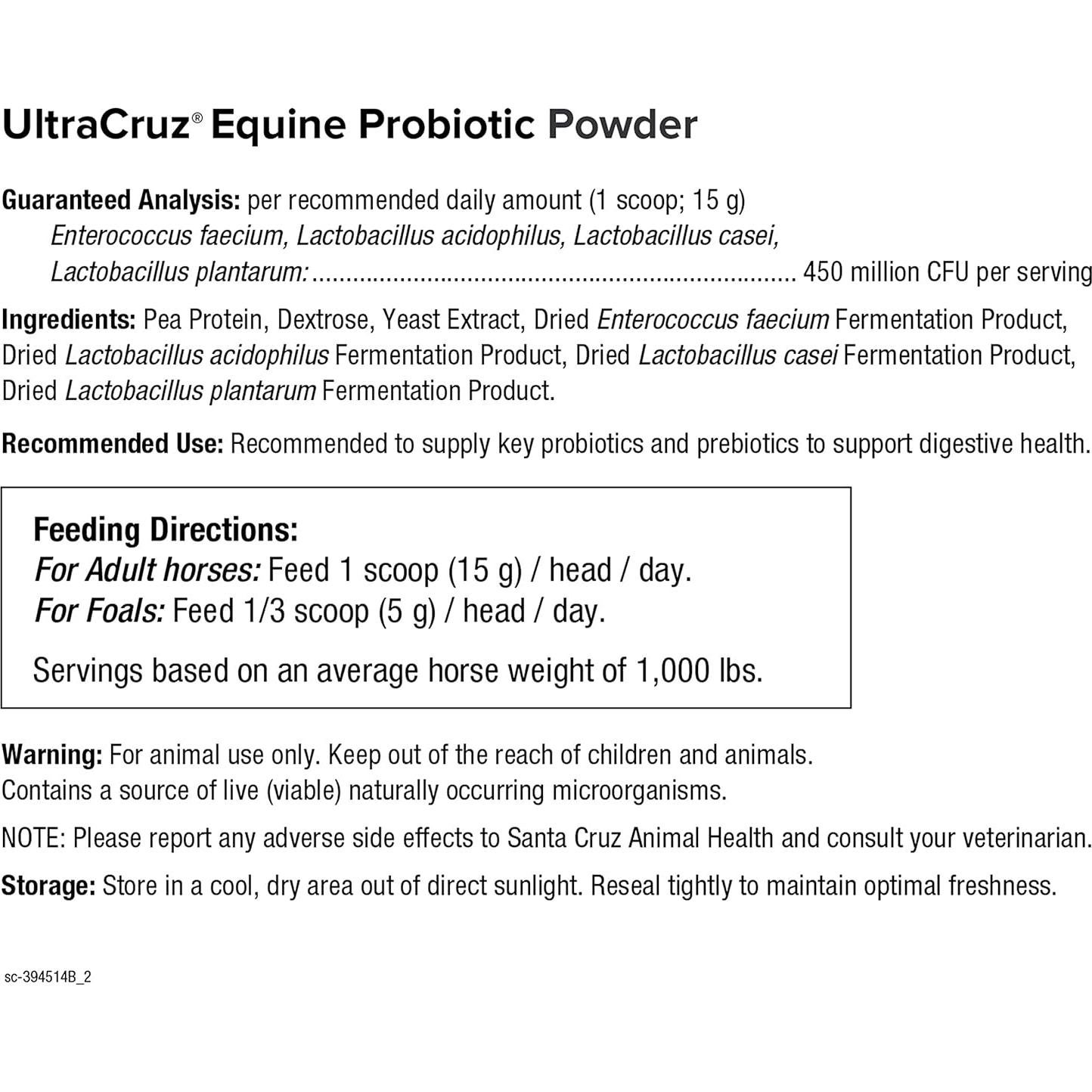 Suplemento Probiotico Equino UltraCruz 2.27 kg para Caballos