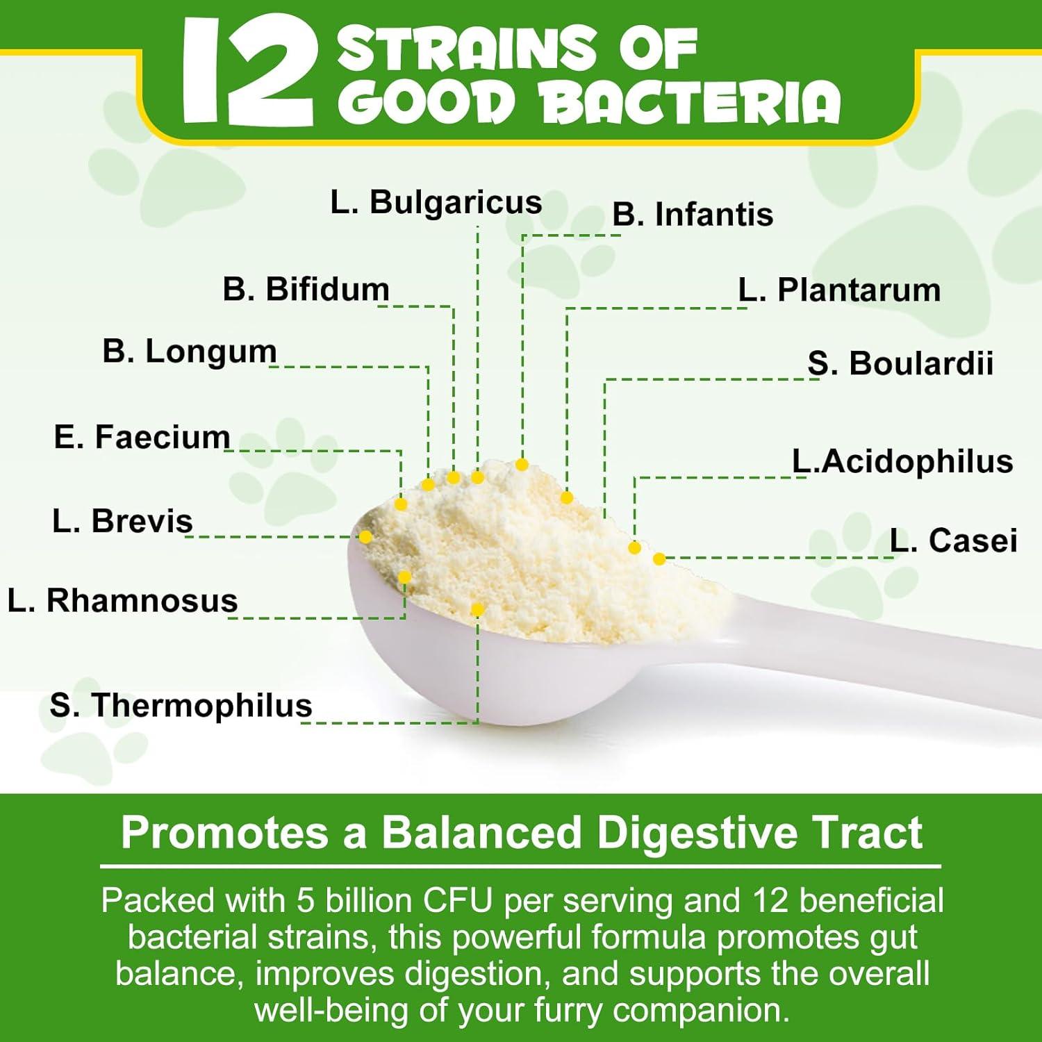 Polvo Probiotico para Perros BOTAI - 120 Cucharadas Digestivas