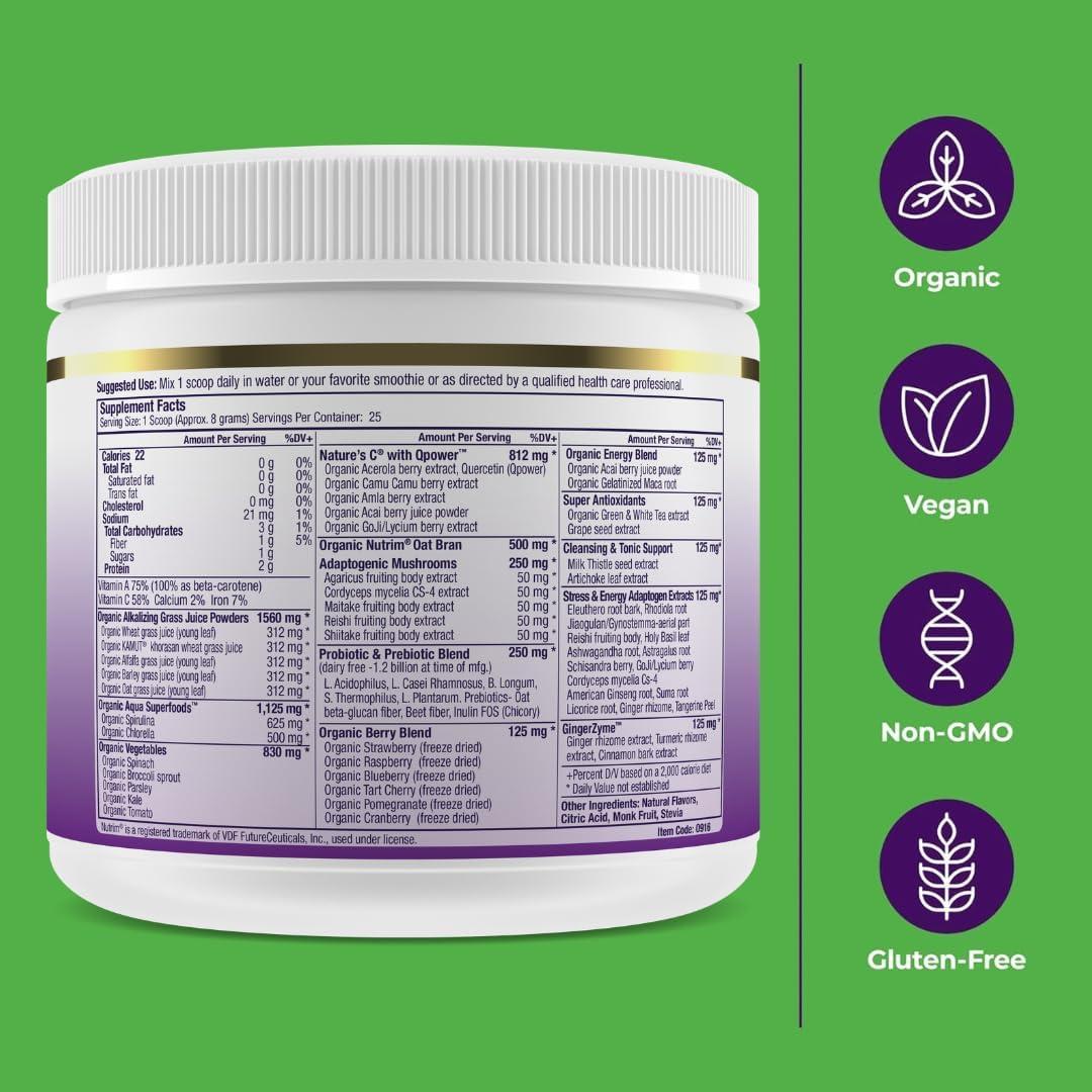 Polvo Superalimento Berry Paradise Herbs 199.58g Orgánico