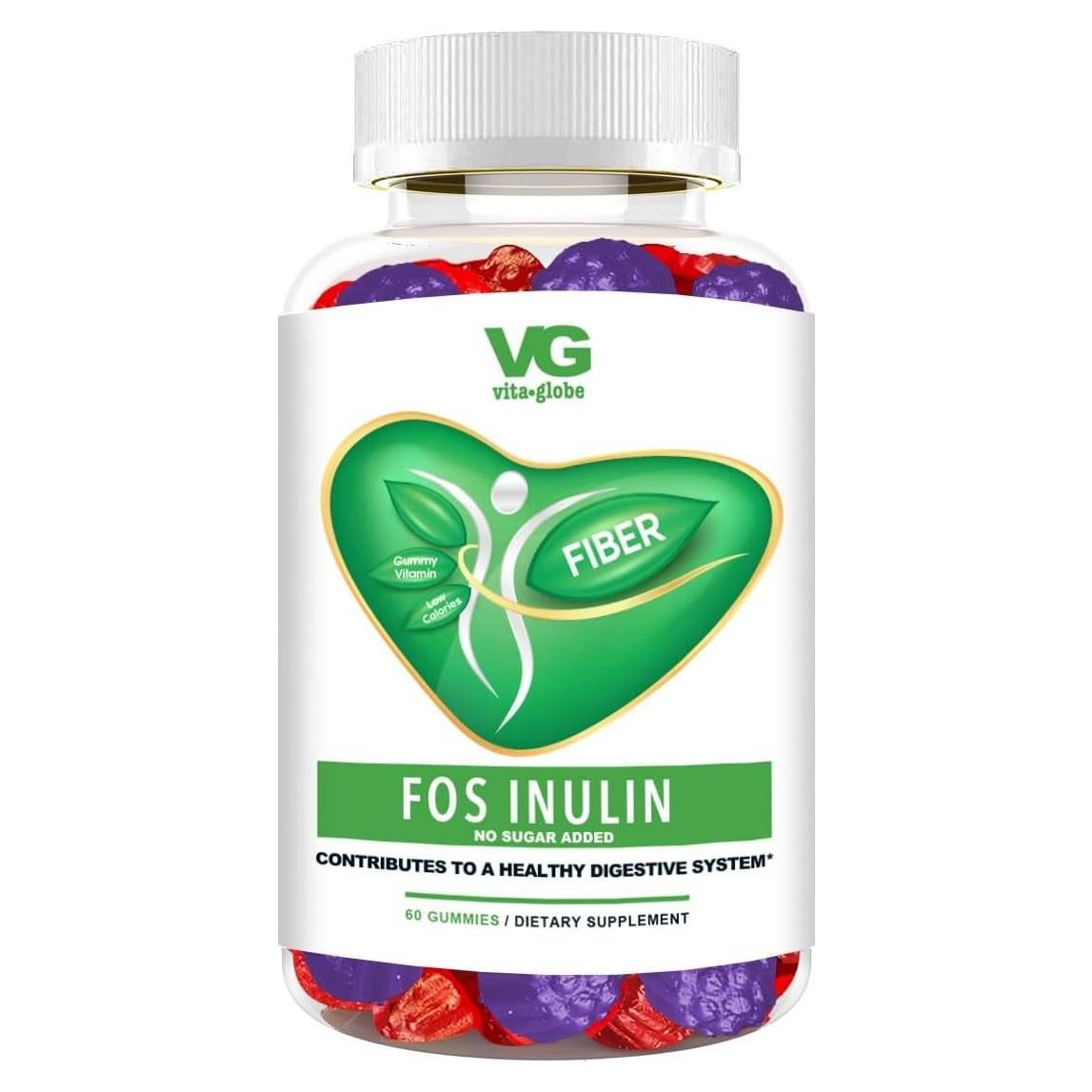 Gomas de Fibra Prebiótica Vita Globe 60 Unidades Sin Azúcar