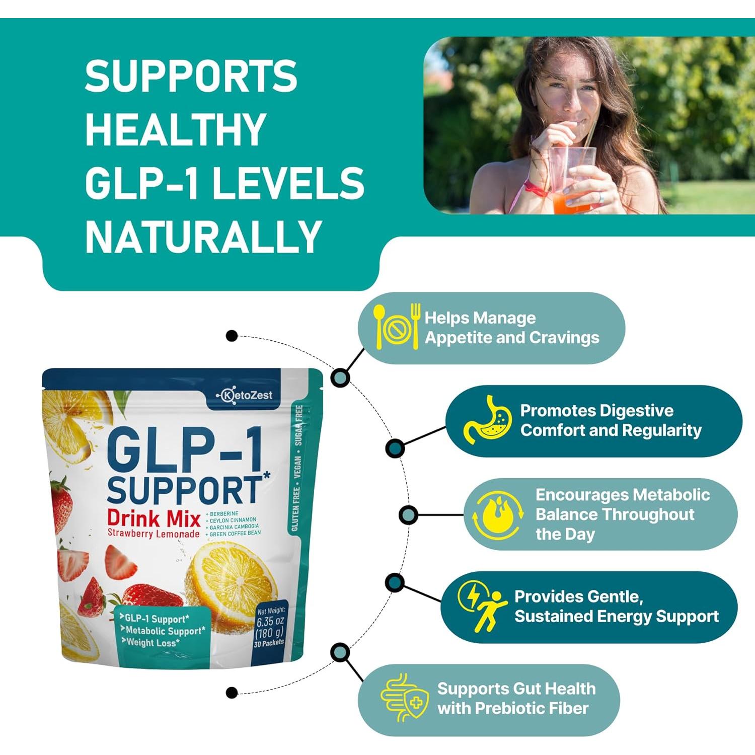 Mezcla en Polvo KetoZest GLP-1 30 Porciones - Apoyo Metabólico