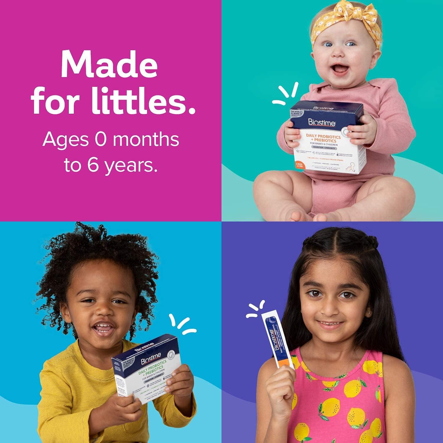 Biostime Probiotico y Prebiotico para Bebés con Vitamina D - 28 Paquetes