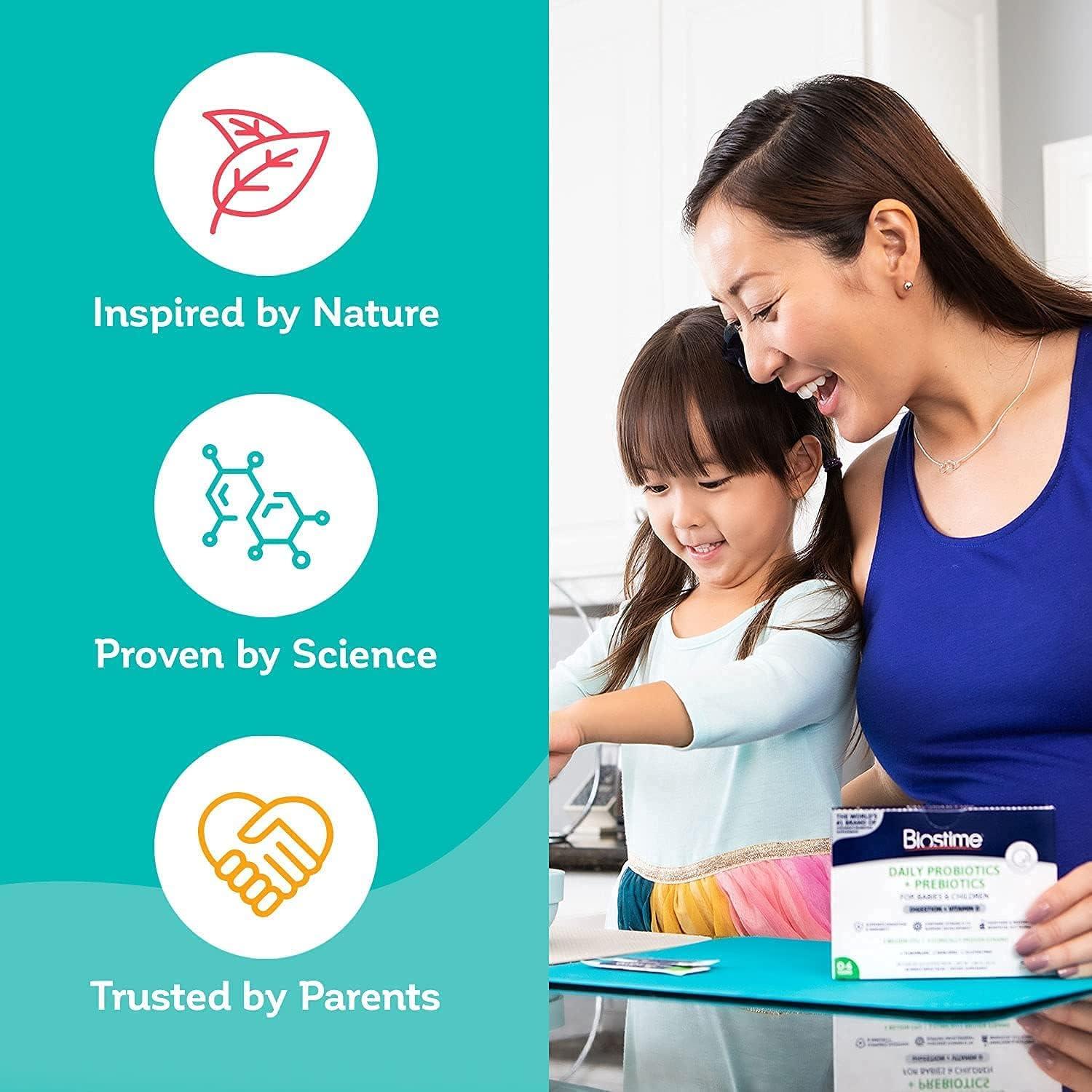 Biostime Probiotico y Prebiotico para Bebés con Vitamina D - 28 Paquetes