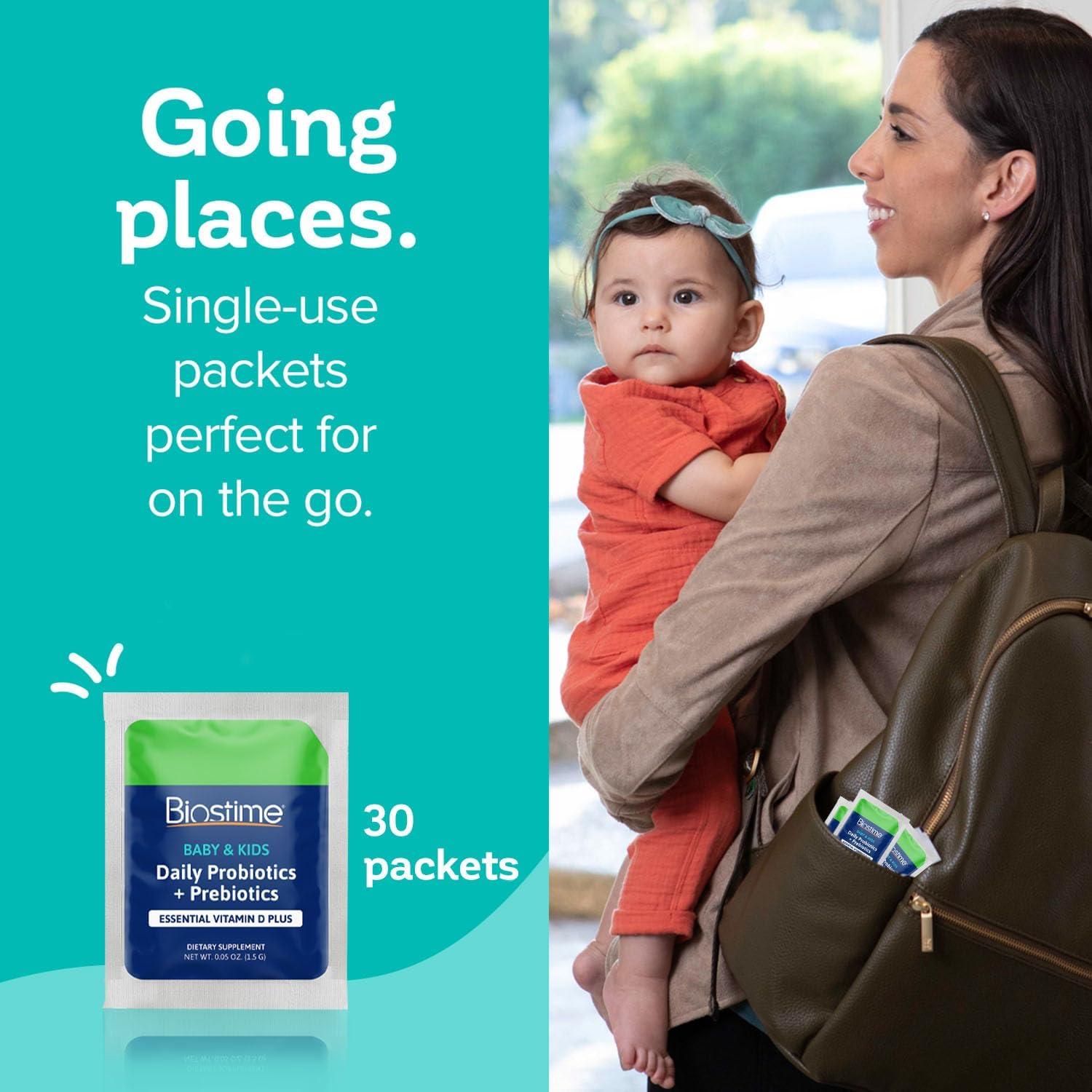 Biostime Probiotico y Prebiotico para Bebés con Vitamina D - 28 Paquetes