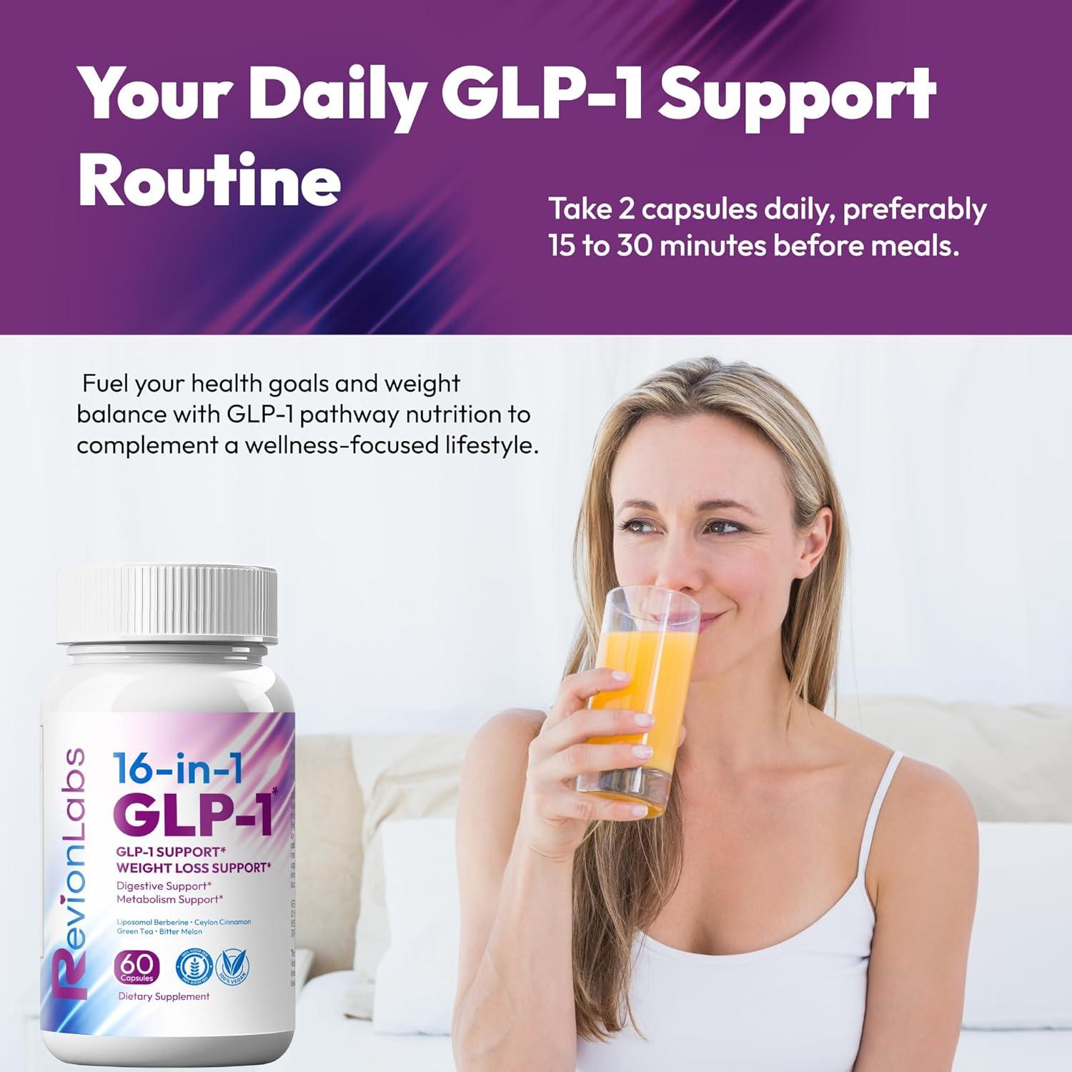 Suplemento GLP-1 RevionLabs 16 en 1 para Pérdida de Peso