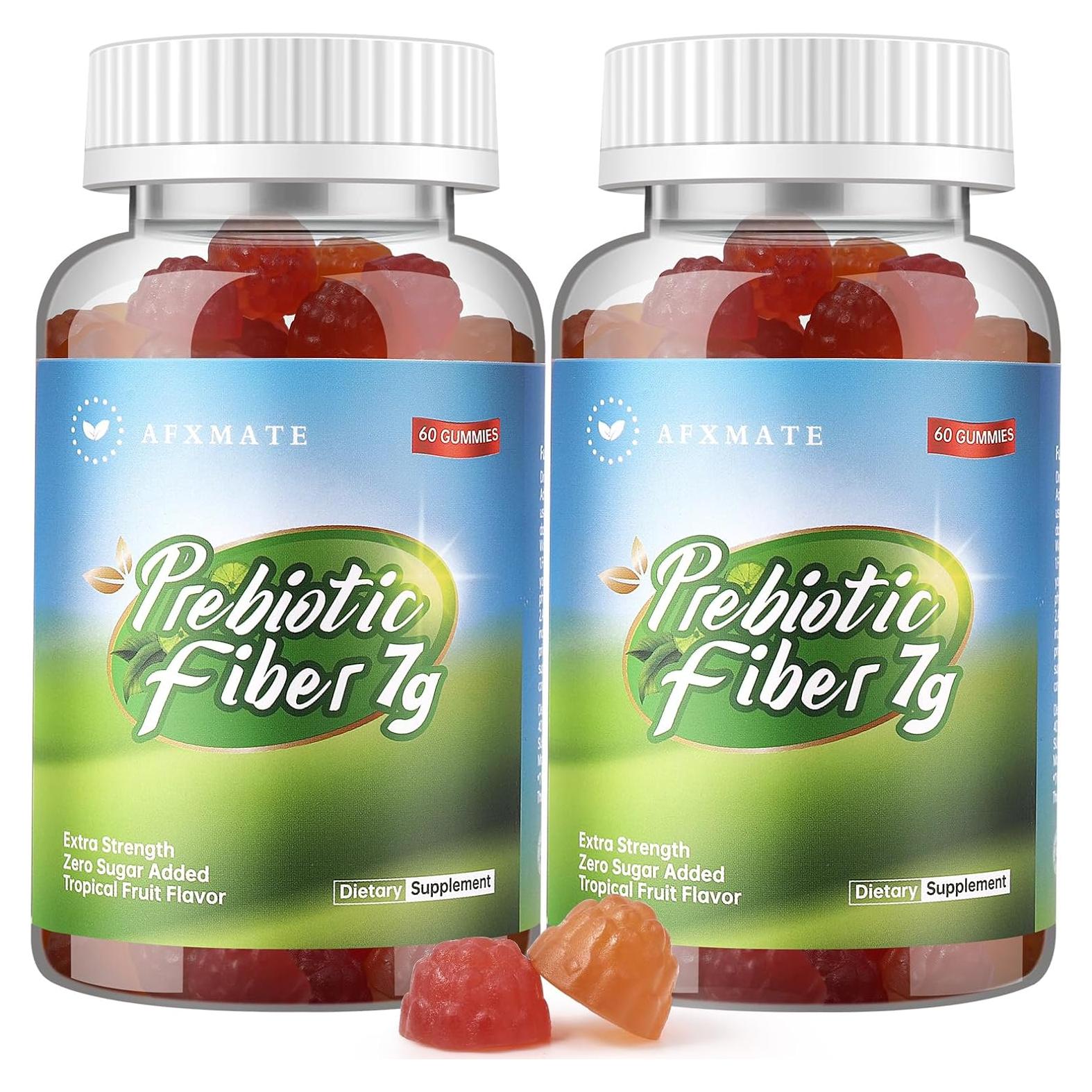 Gomas de Fibra AFXMATE Veganas 120 Conteo Sin Azúcar