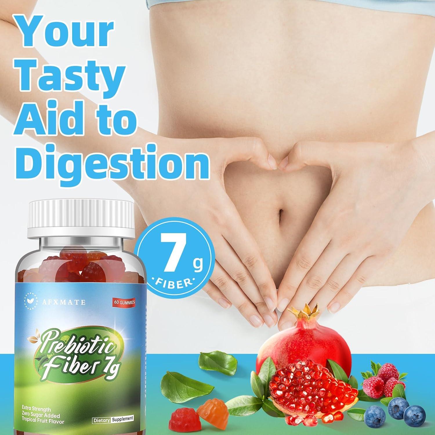 Gomas de Fibra AFXMATE Veganas 120 Conteo Sin Azúcar